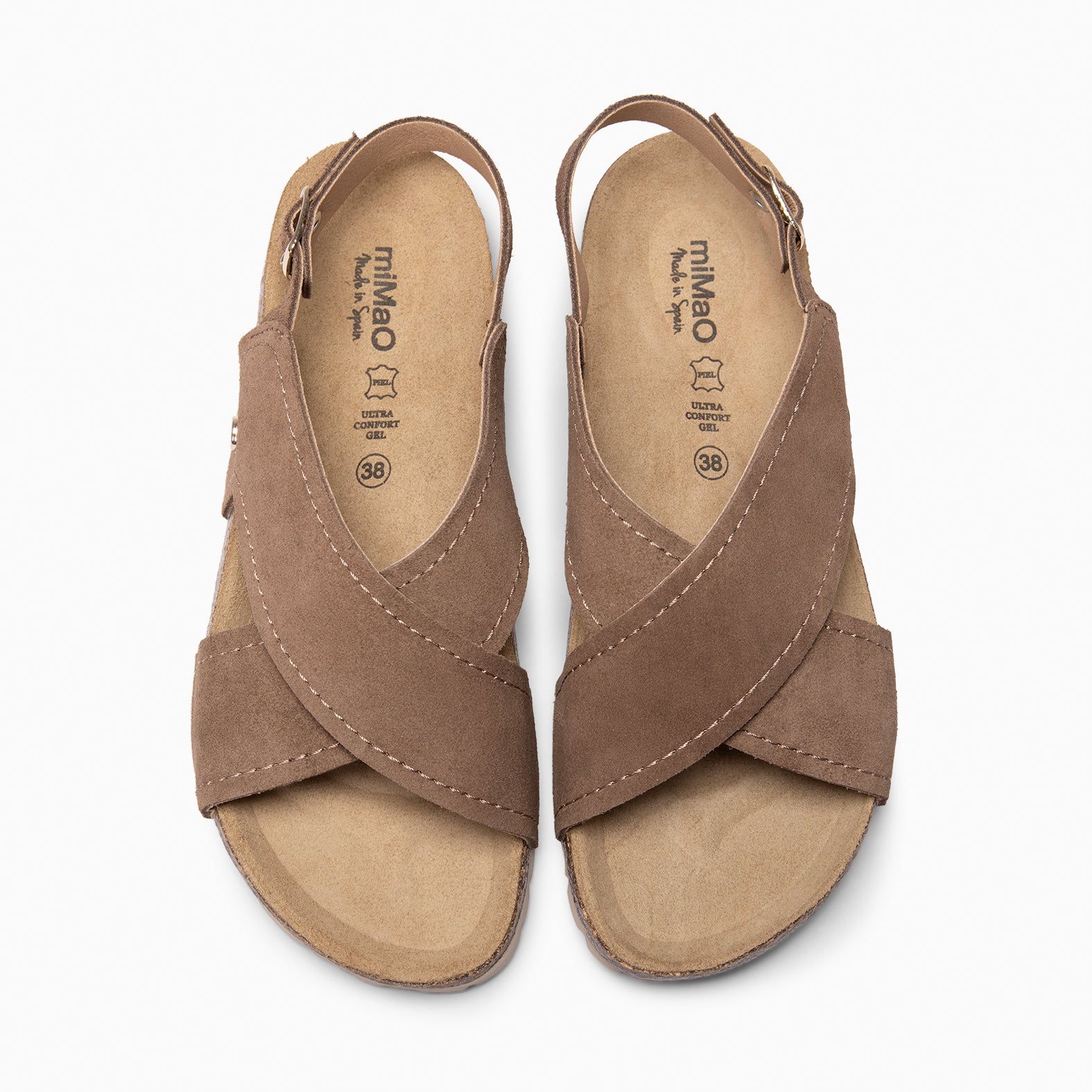 TULUM - TAUPE slingback sandals with BIO sole
