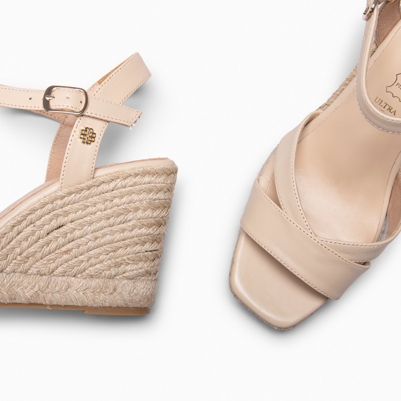 MANILVA - Cuñas altas de esparto BEIGE