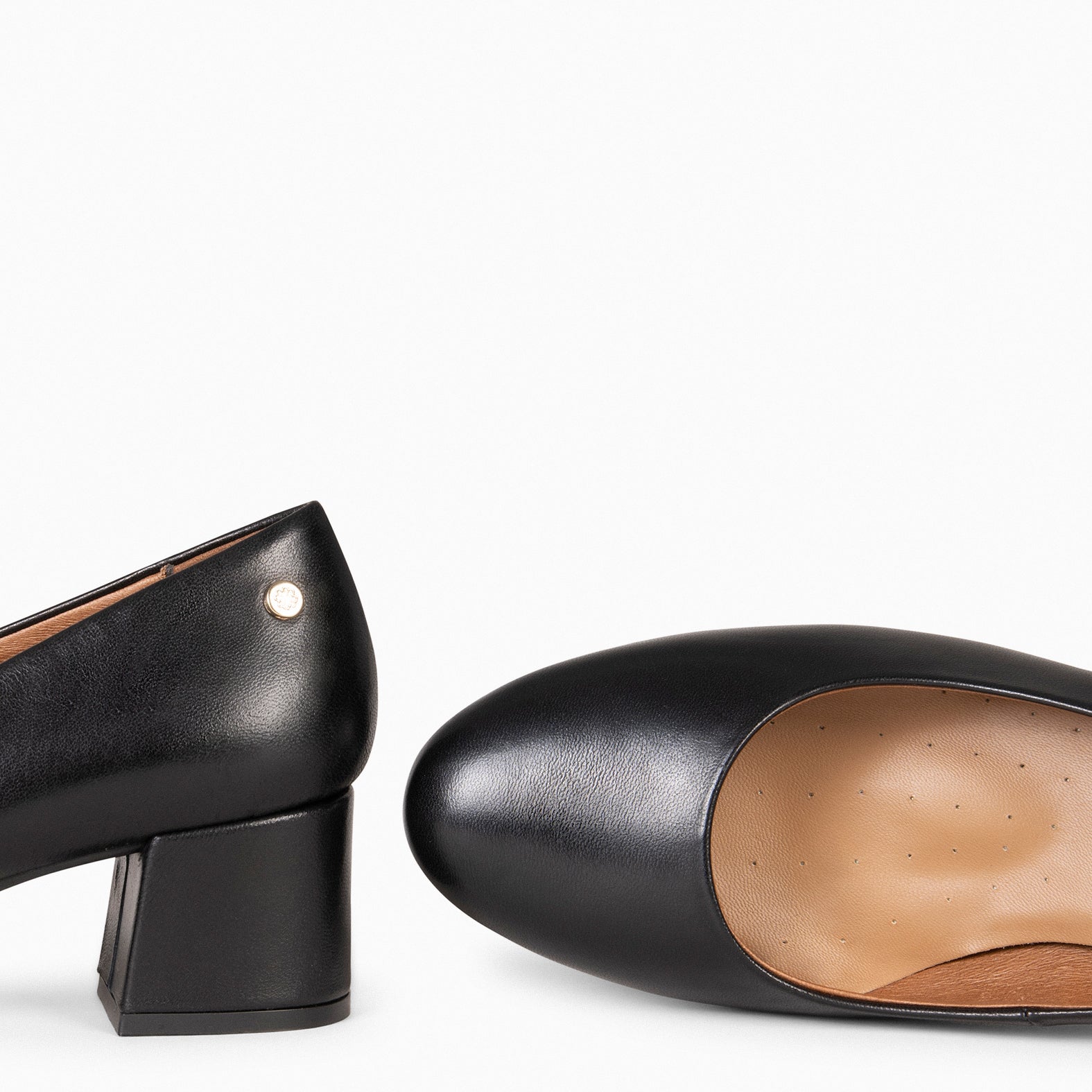 URBAN REDONDO SALÓN - Zapatos de tacón bajo de napa en NEGRO - miMaO ®