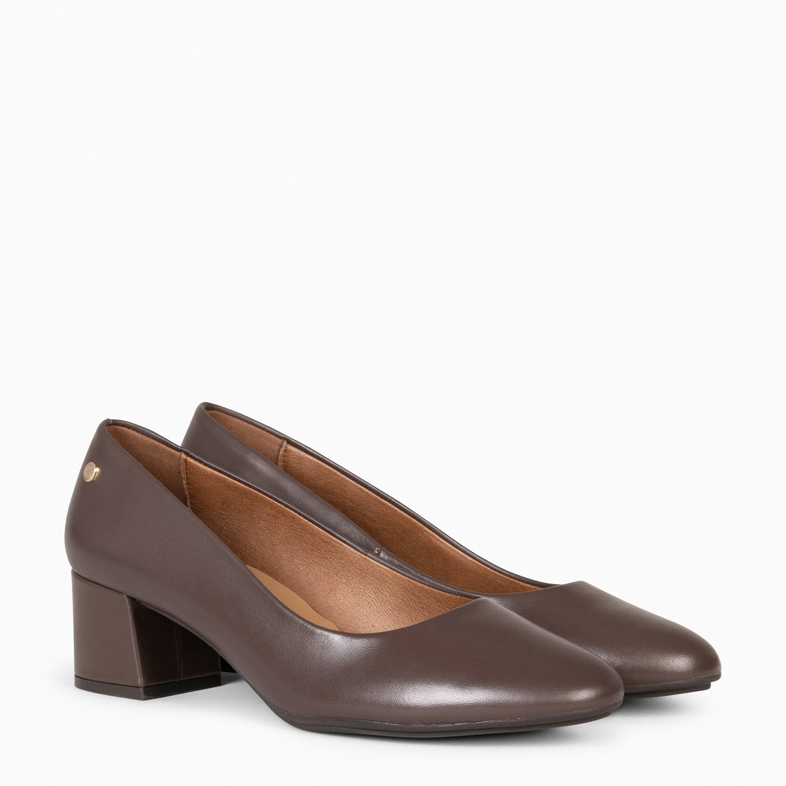 URBAN REDONDO SALÓN - Zapatos de tacón bajo de napa en MARRON - miMaO ®