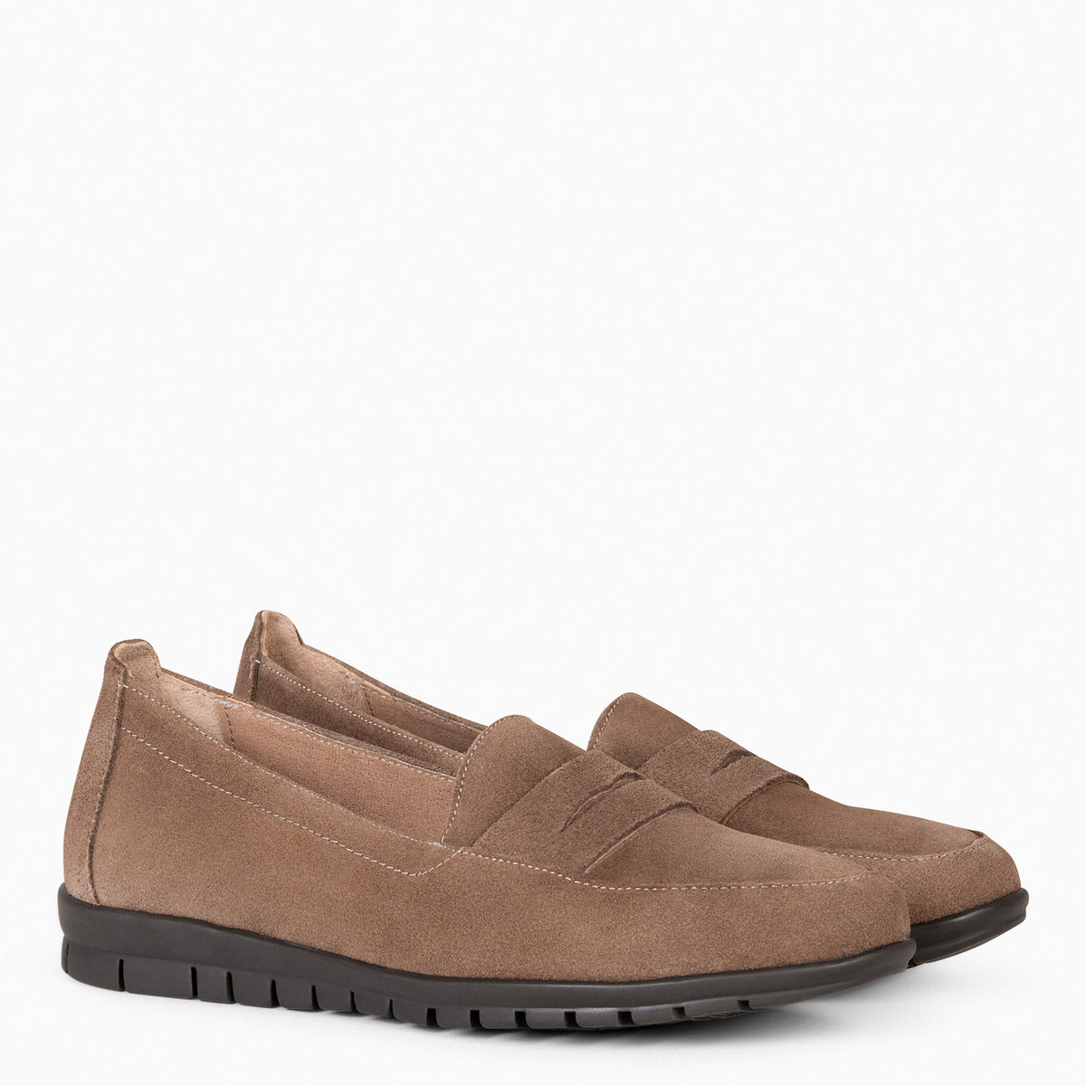 360 - TAUPE Loafers met wreefband