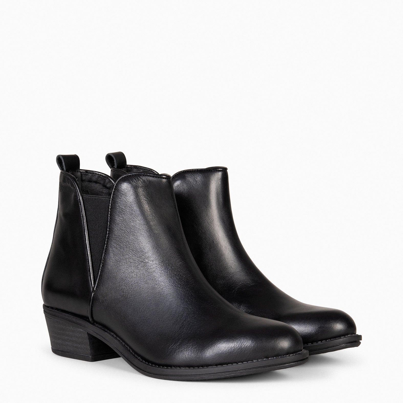 BASIC – Botines de tacón bajo NEGRO - miMaO ®