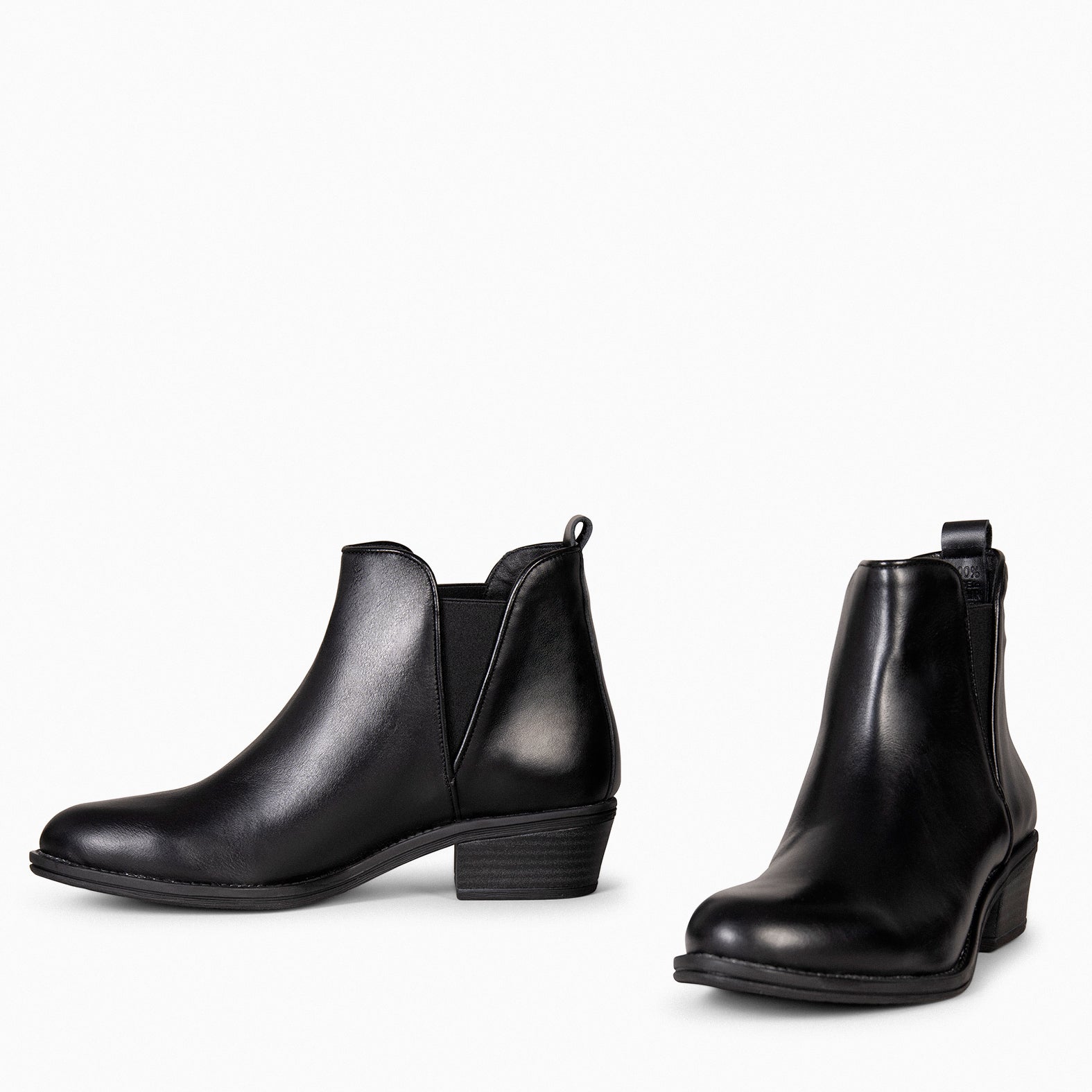 BASIC – Botines de tacón bajo NEGRO - miMaO ®