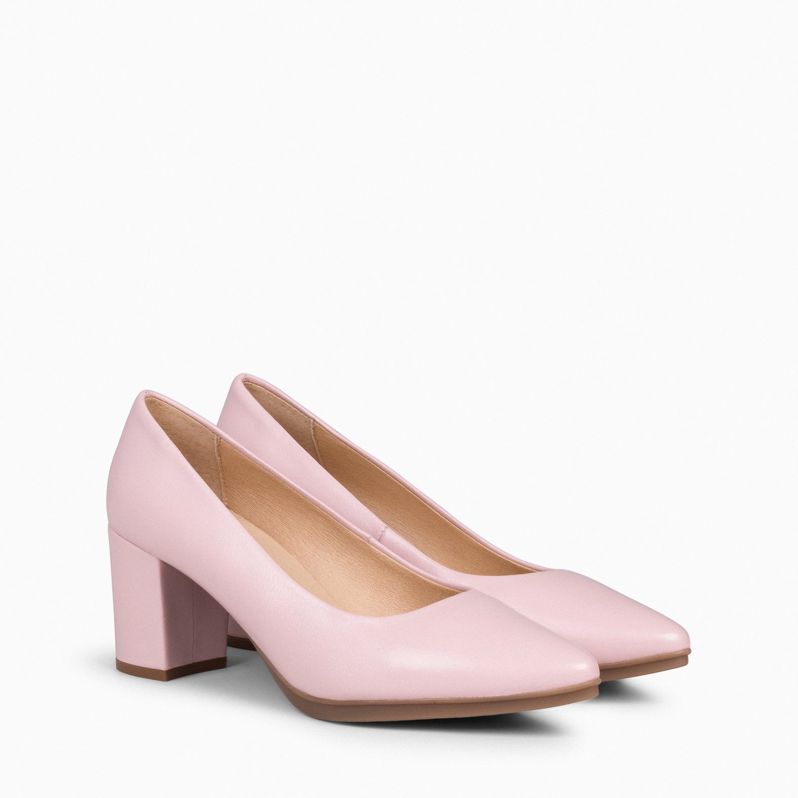 URBAN S SALON - Zapatos de tacón medio de napa ROSA