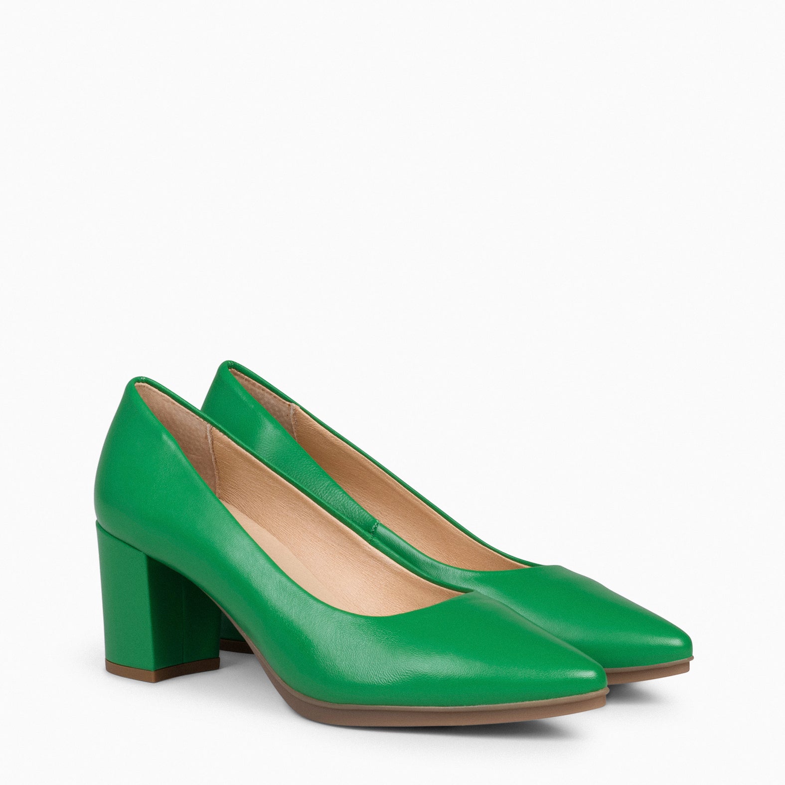 URBAN S SALÓN - Zapatos de tacón medio de napa VERDE - miMaO ®