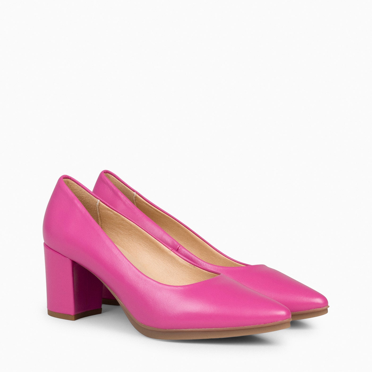 URBAN S SALÓN - Zapatos de tacón medio de napa FUCSIA - miMaO ®