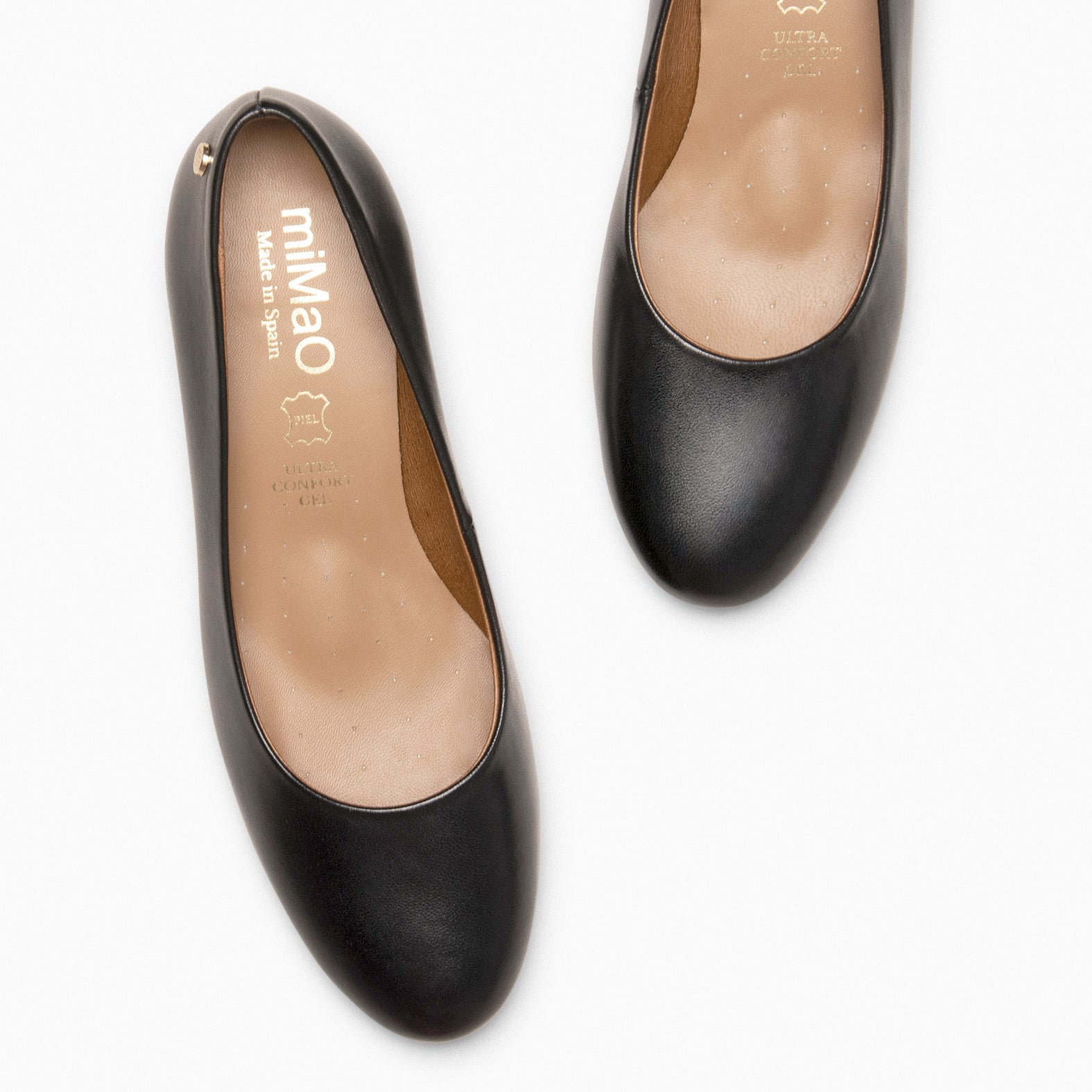URBAN REDONDO SALÓN - Zapatos de tacón bajo de napa en NEGRO - miMaO ®