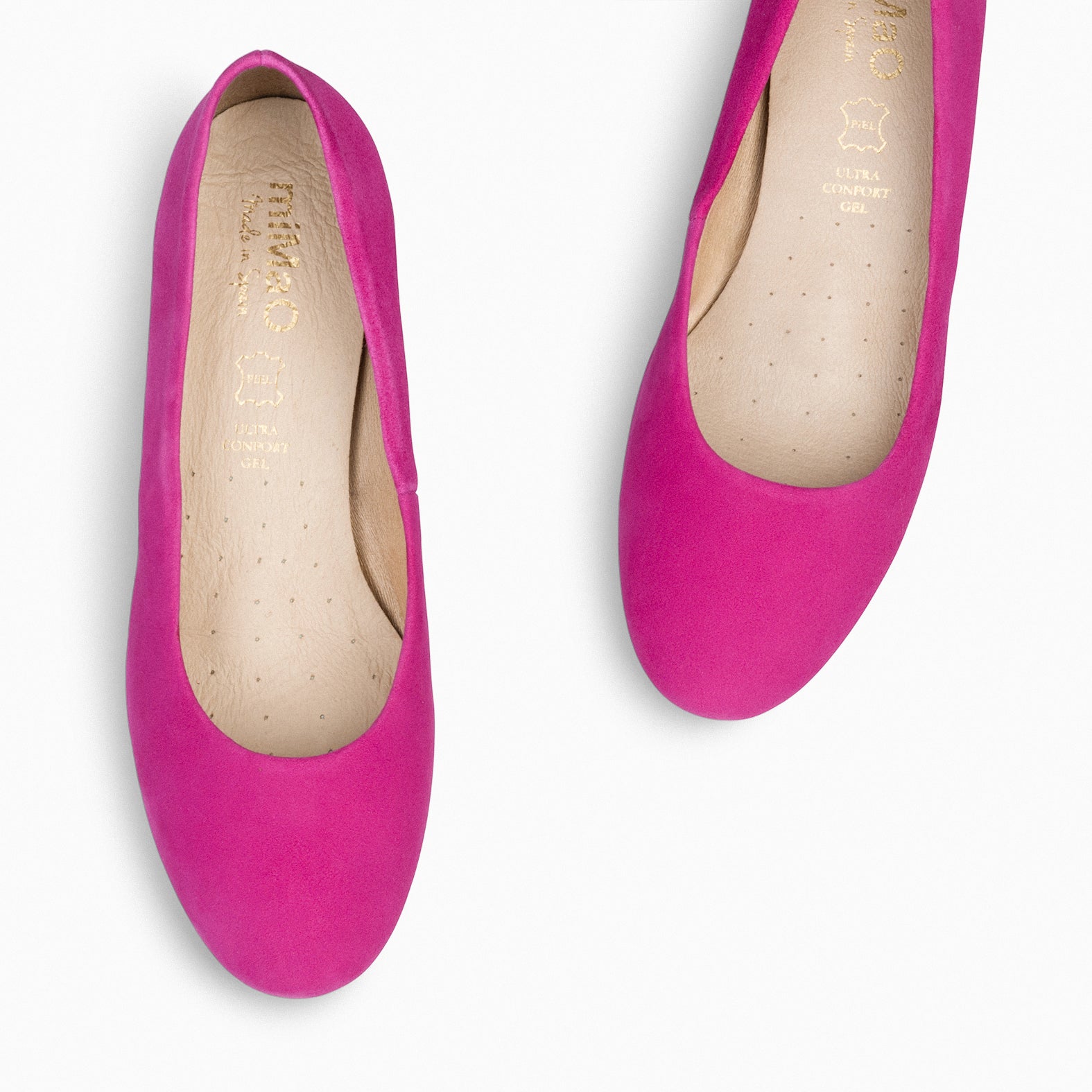 URBAN REDONDO - Zapatos de tacón bajo de ante FUCSIA - miMaO ®