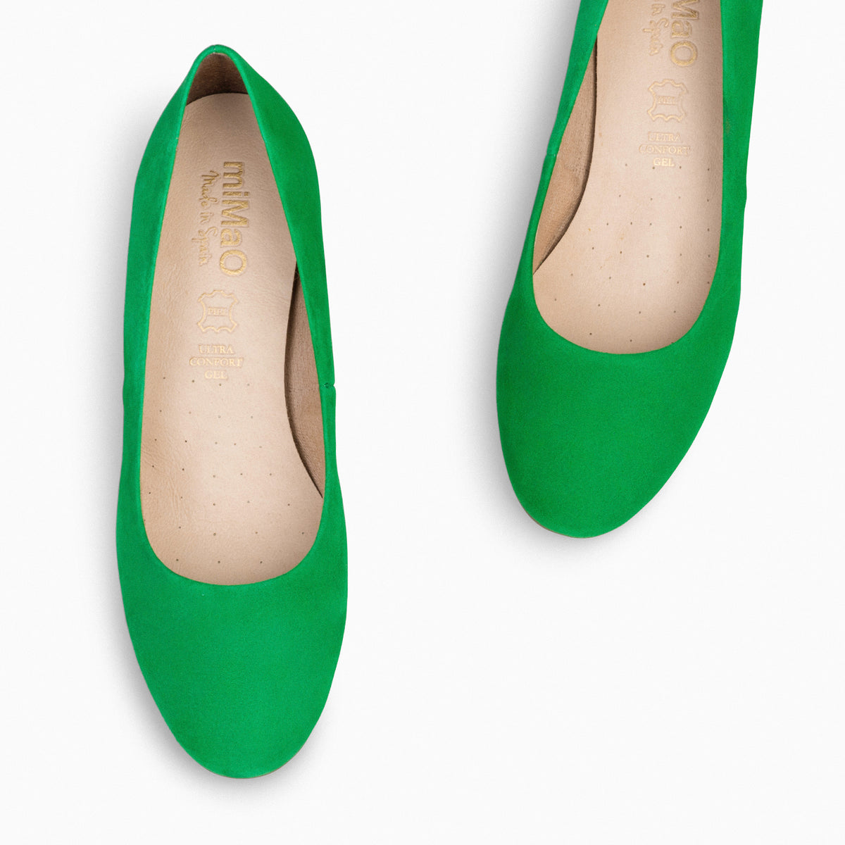 URBAN REDONDO – Zapatos de tacón bajo de ante VERDE
