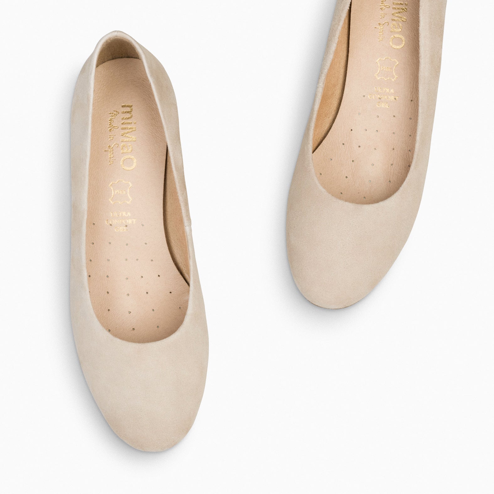URBAN REDONDO - Zapatos de tacón bajo de ante BEIGE - miMaO ®