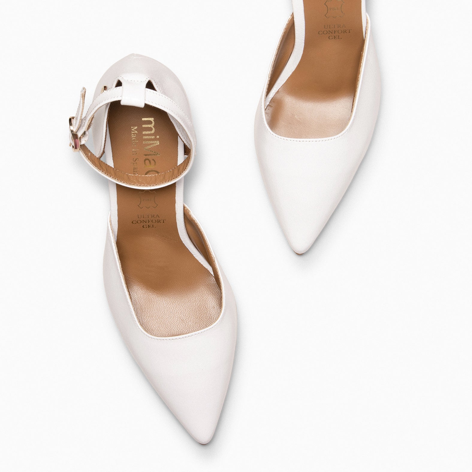 AINHOA - Zapato de tacón punta fina BLANCO - miMaO ®