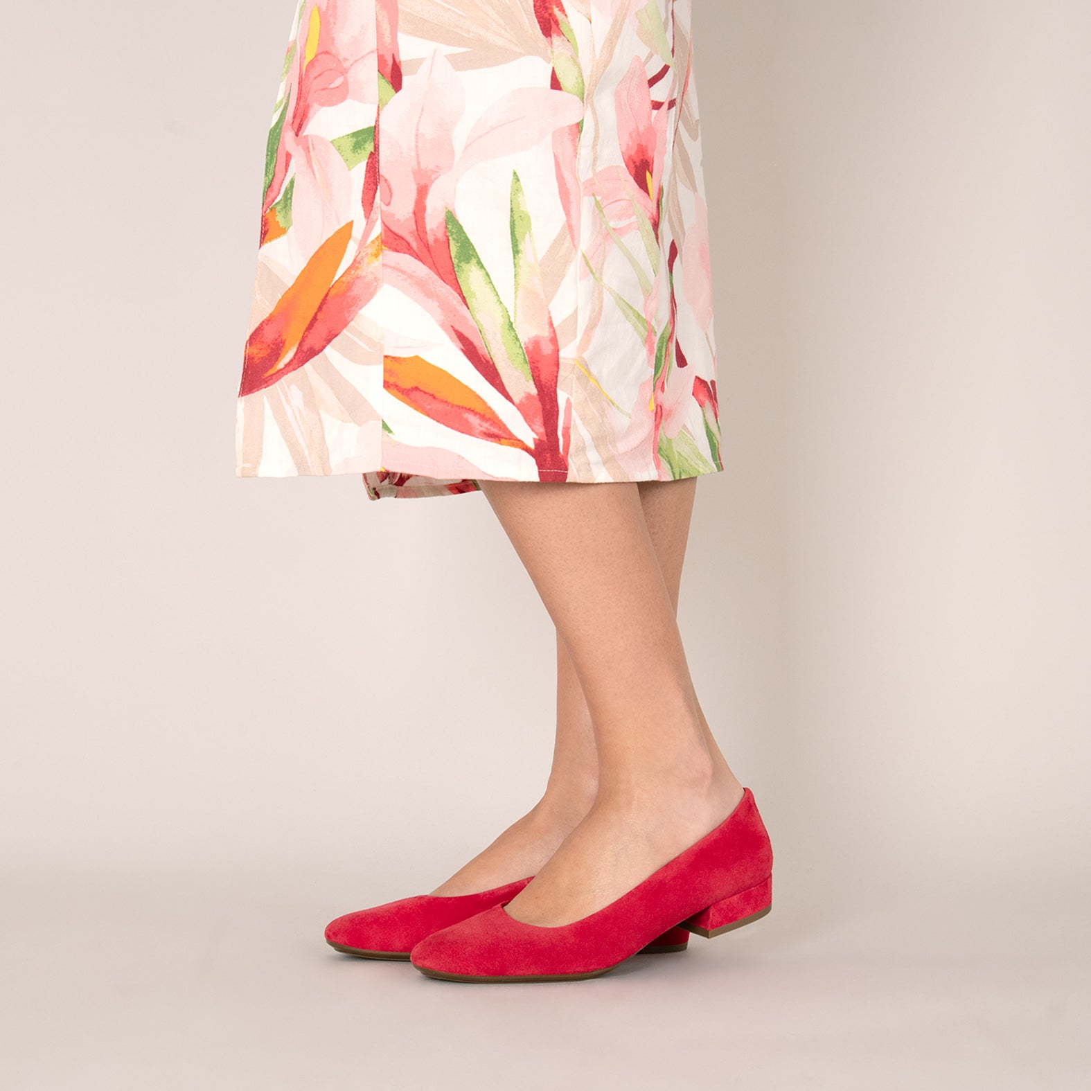 URBAN XS - Zapatos de tacón bajo de ante ROJO - miMaO ®