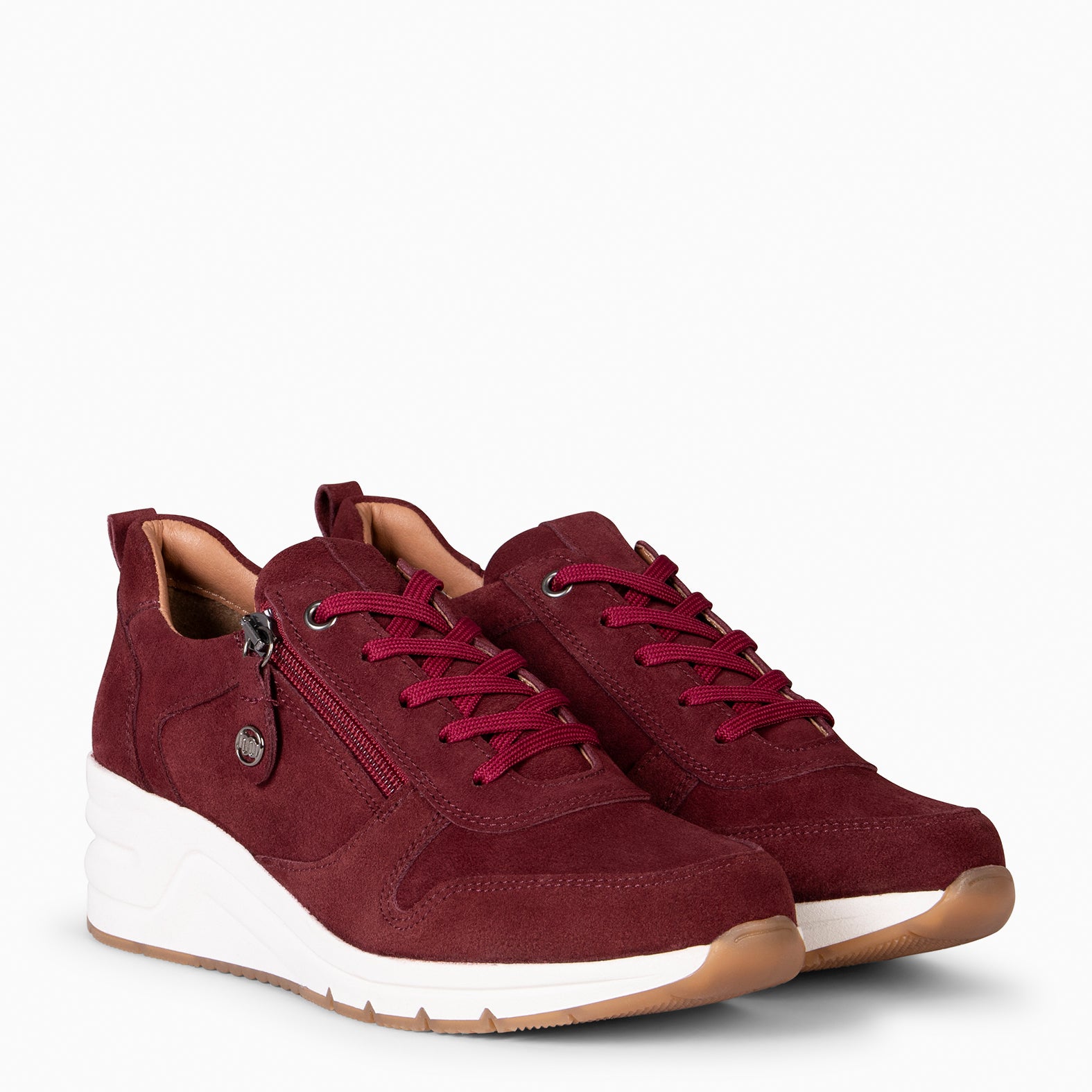 ARLES – Zapatillas deportivas con adorno cremallera GRANATE - miMaO ®