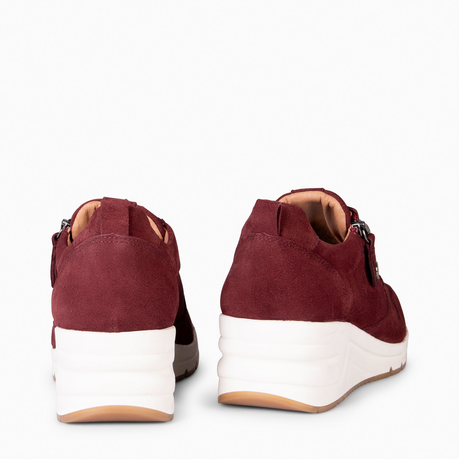 ARLES – Zapatillas deportivas con adorno cremallera GRANATE - miMaO ®