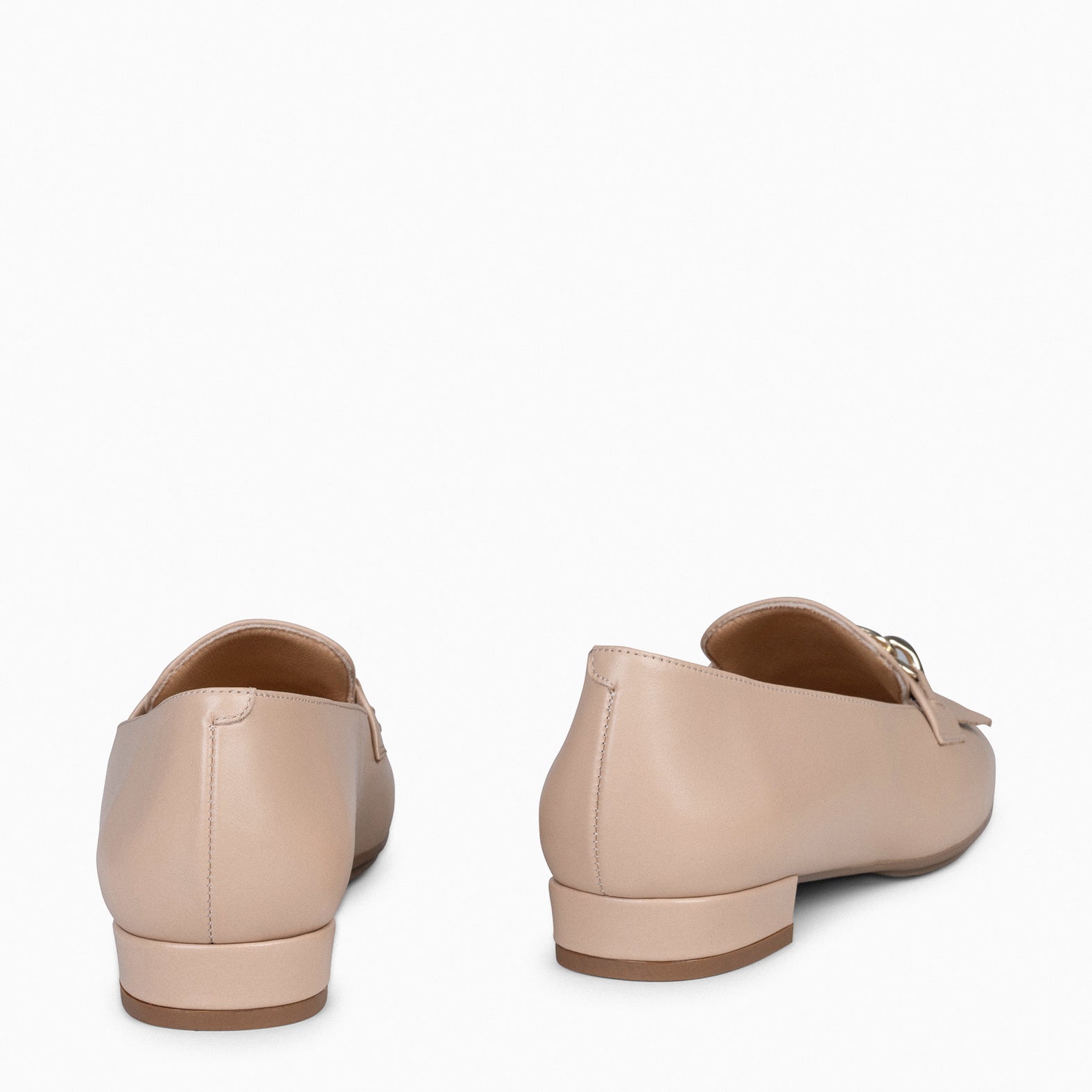 CHAIN - Mocasines elegantes de mujer NUDE