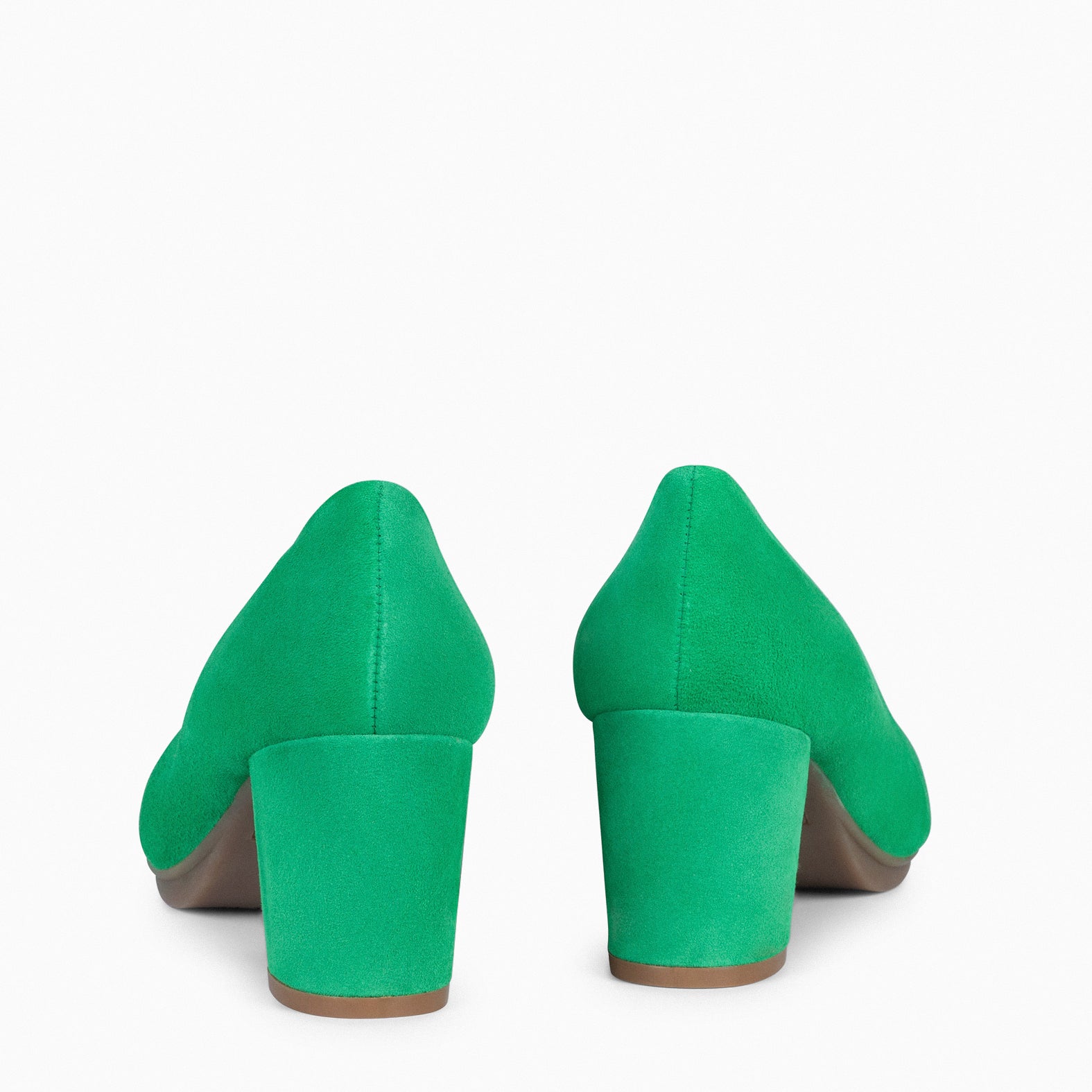 URBAN S - Zapato de tacón medio de ante VERDE - miMaO ®