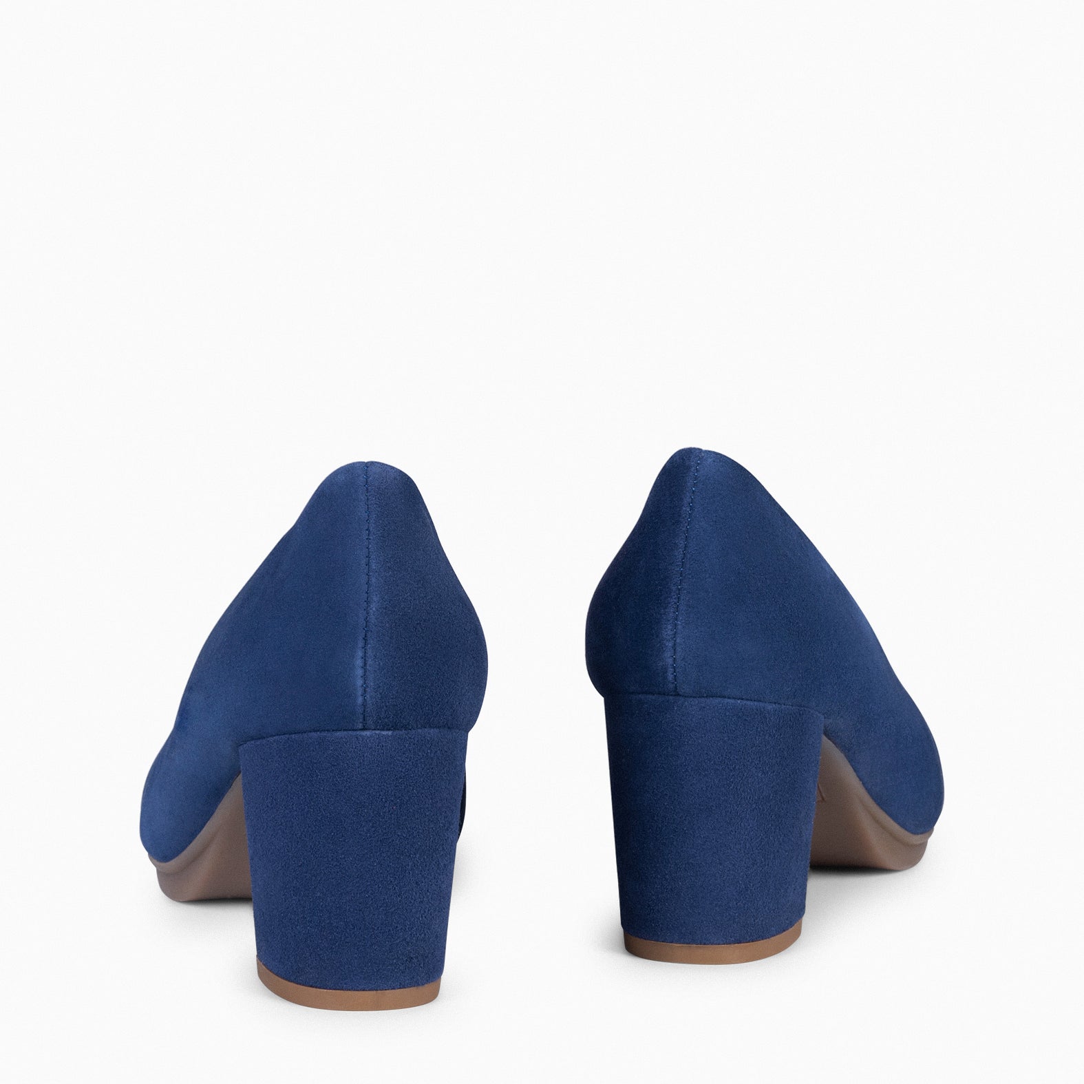 URBAN S - NAVY SUEDE MID-HEELED SHOES