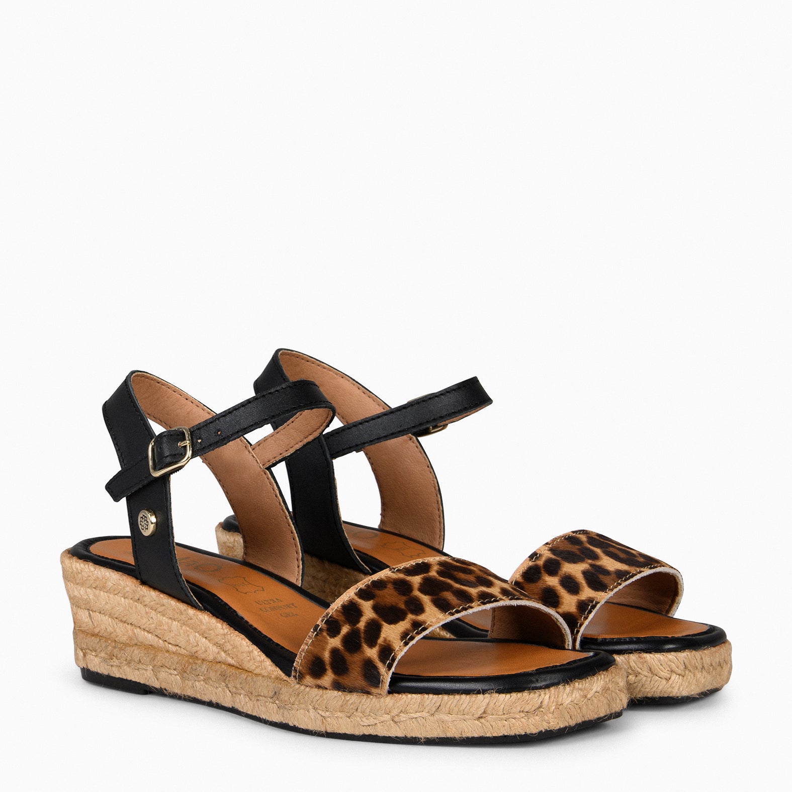 MARISA - Cuñas de esparto bajas LEOPARDO - miMaO ®
