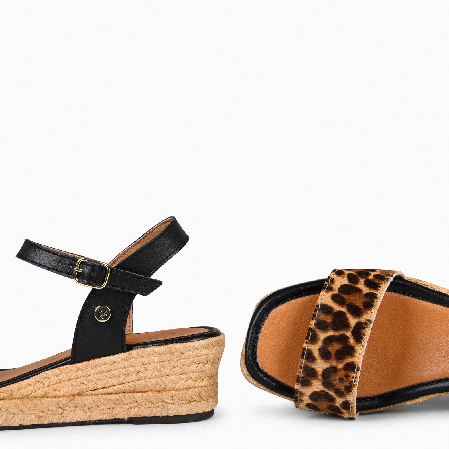 MARISA - Cuñas de esparto bajas LEOPARDO - miMaO ®