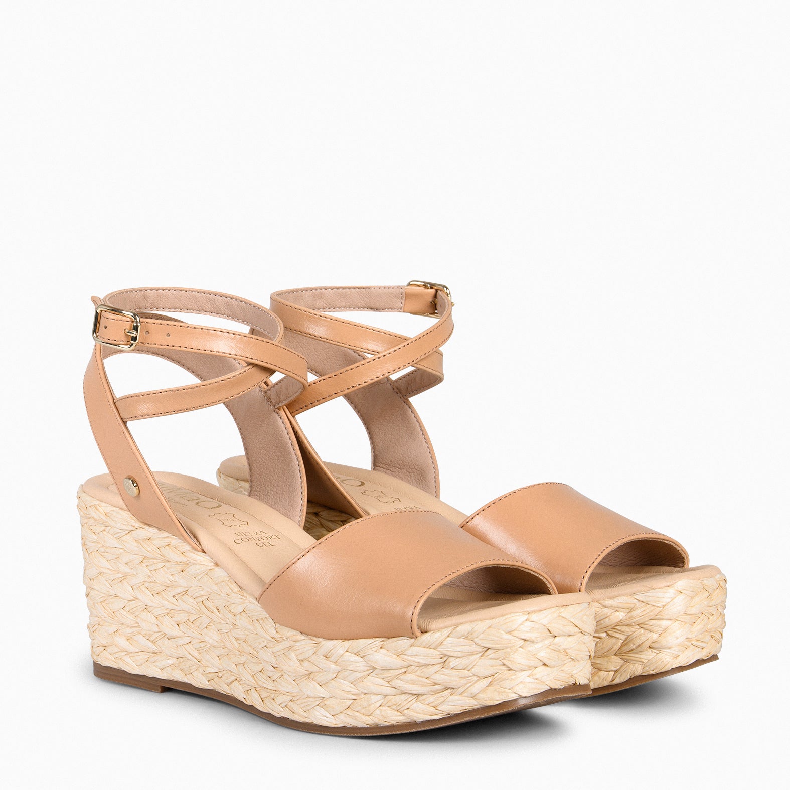 SINTRA – Sandalias de cuña y plataforma BEIGE