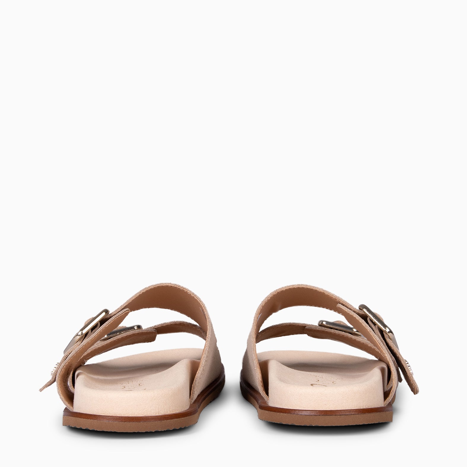 FRIDA - Sandalias tipo pala de ante BEIGE