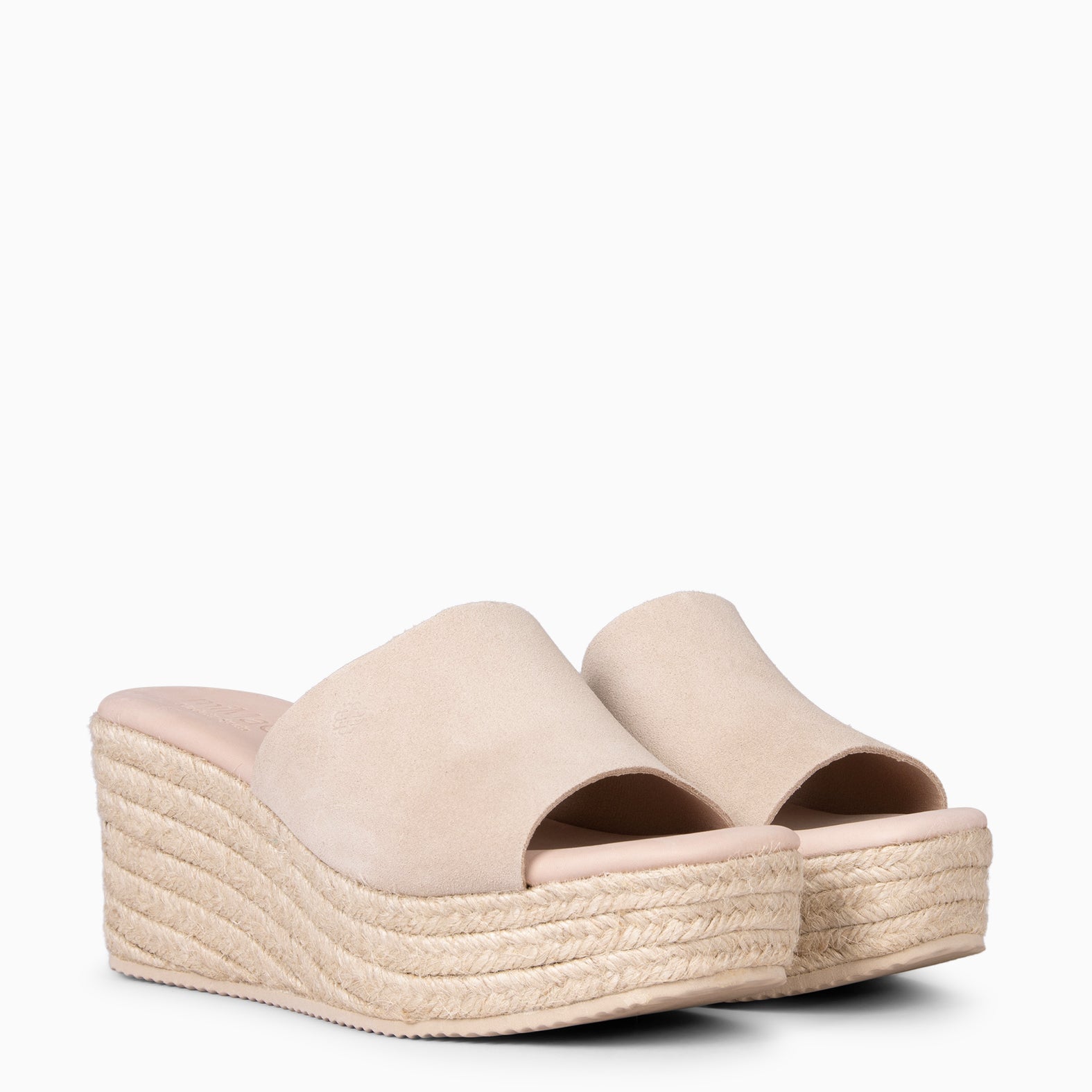 MAIRA - BEIGE Wedge platform espadrilles