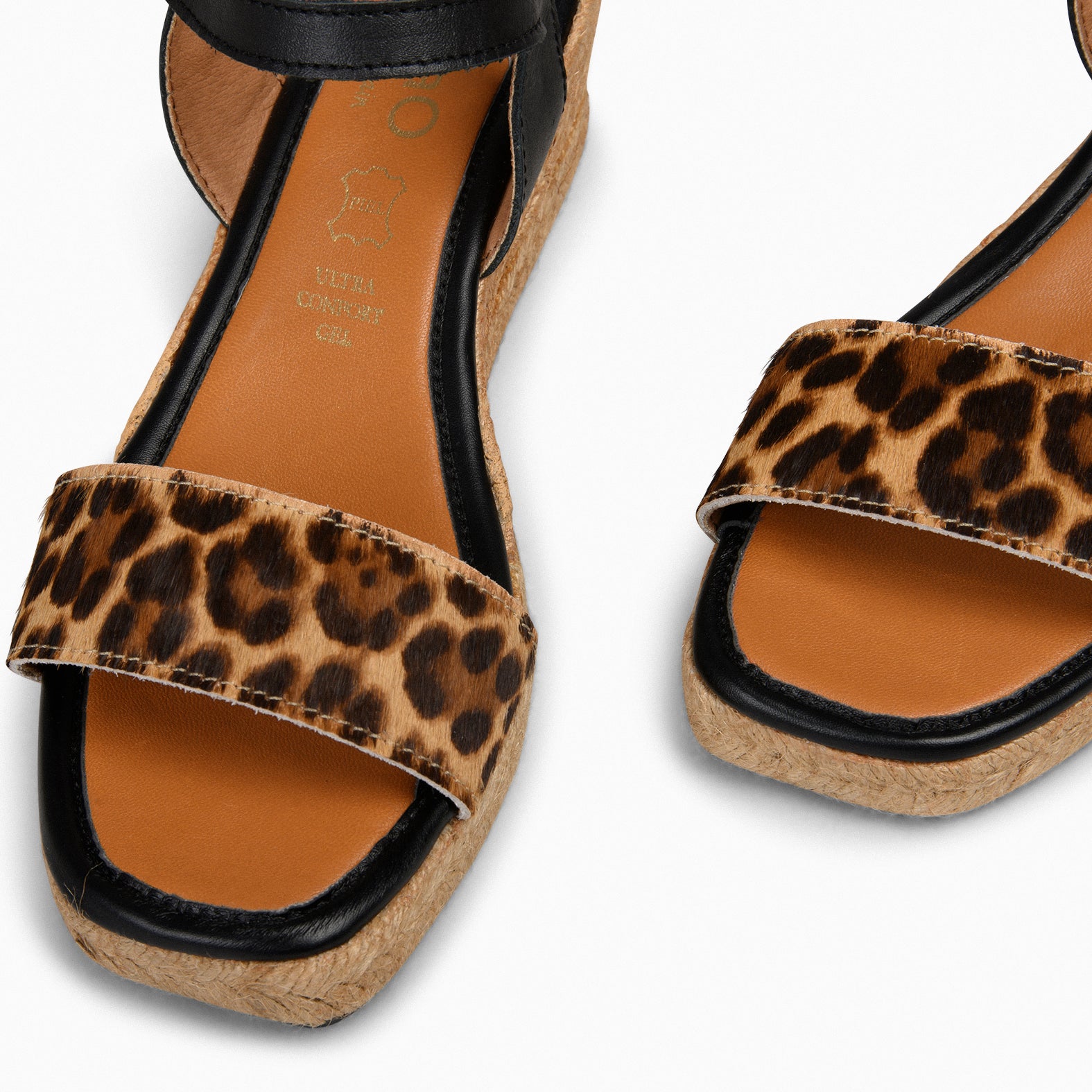 MARISA - Cuñas de esparto bajas LEOPARDO - miMaO ®