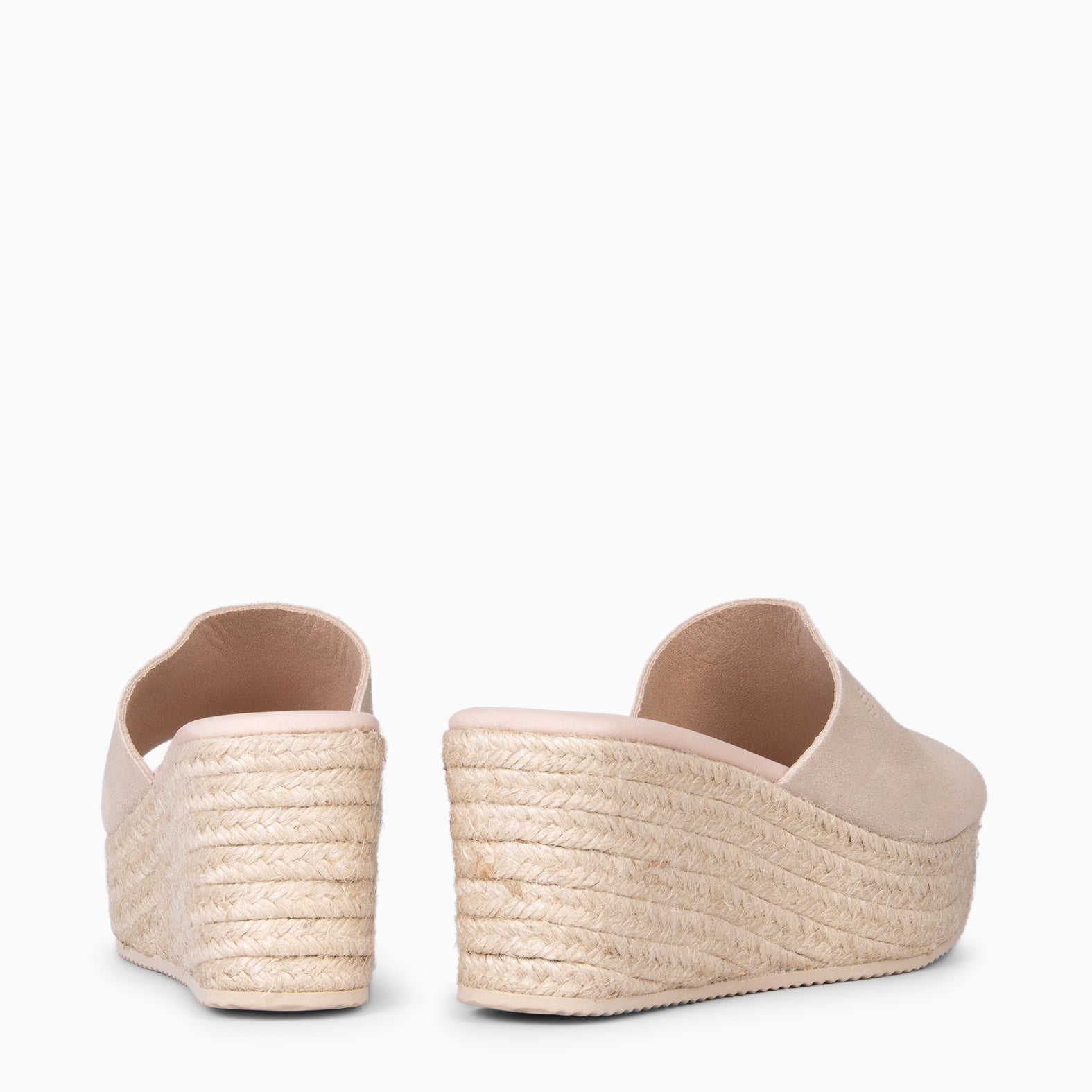 MAIRA - Cuñas con plataforma de esparto BEIGE