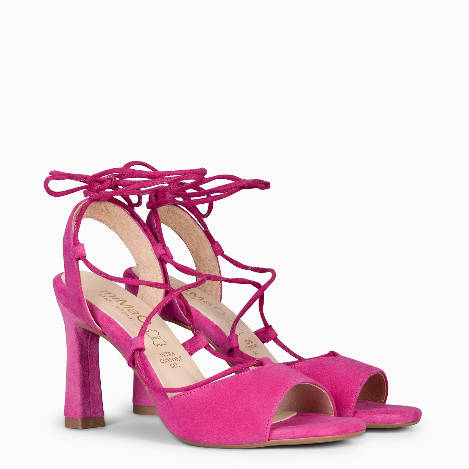 MÓNICA - FUCHSIA ELEGANT HEELED SANDALS