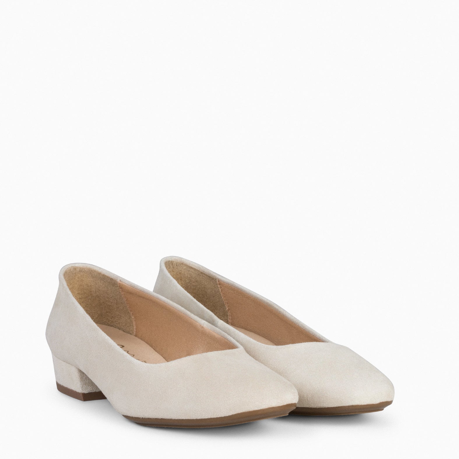 URBAN XS - Zapatos de tacón bajo de ante HUESO - miMaO ®