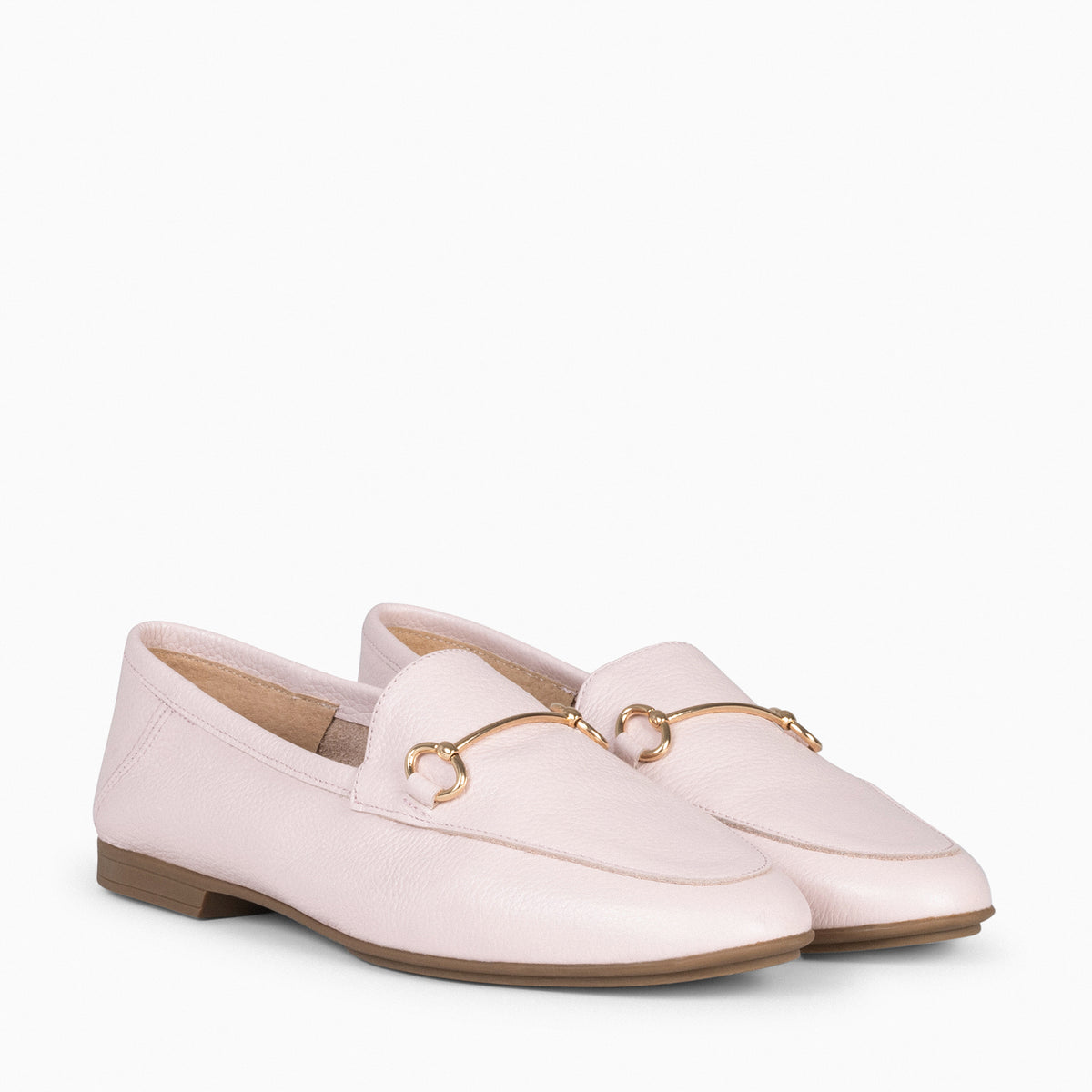STYLE – Mocasines planos con adorno metalizado ROSA