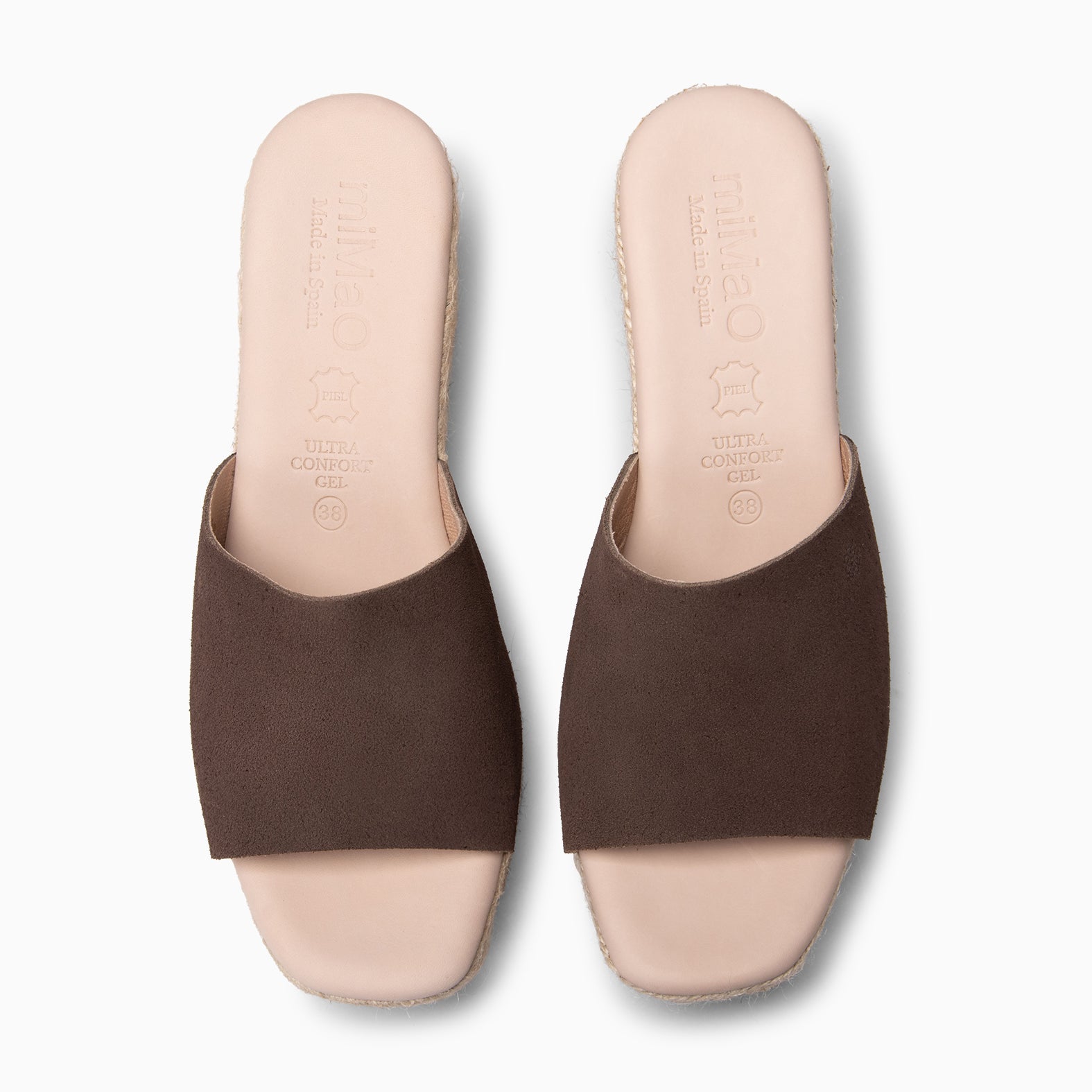 MAIRA - Cuñas con plataforma de esparto MARRON