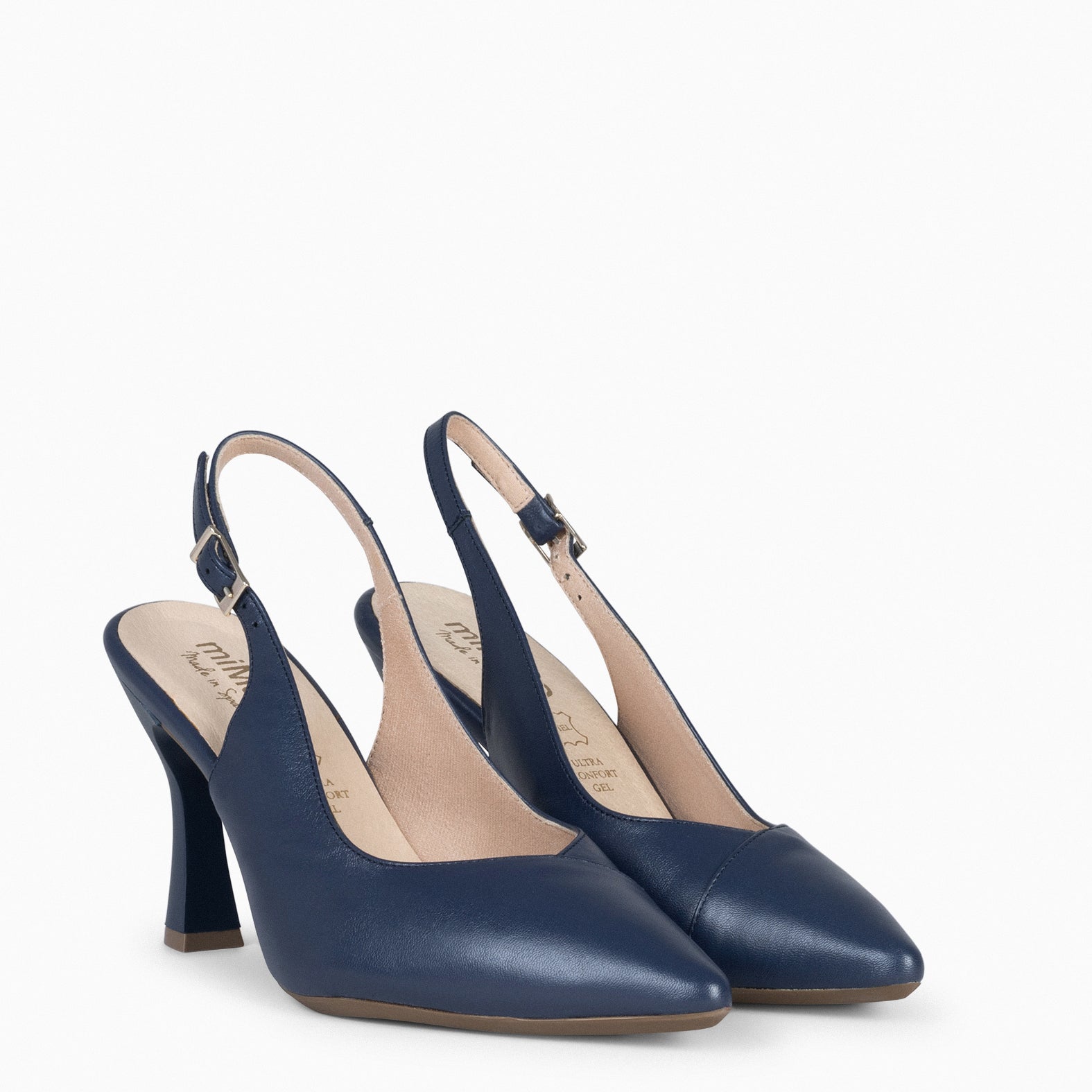 GLAM DESTALONADO - Zapatos de tacón destalonados de napa TINTA - miMaO ®