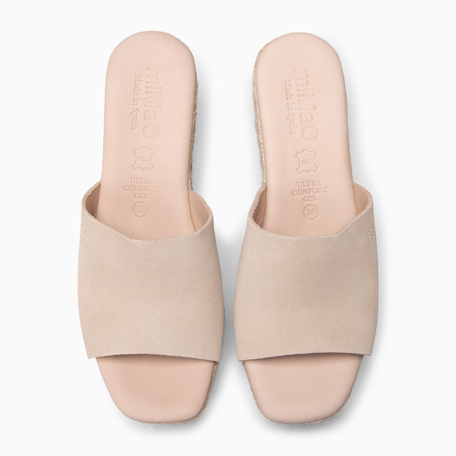 MAIRA - Cuñas con plataforma de esparto BEIGE