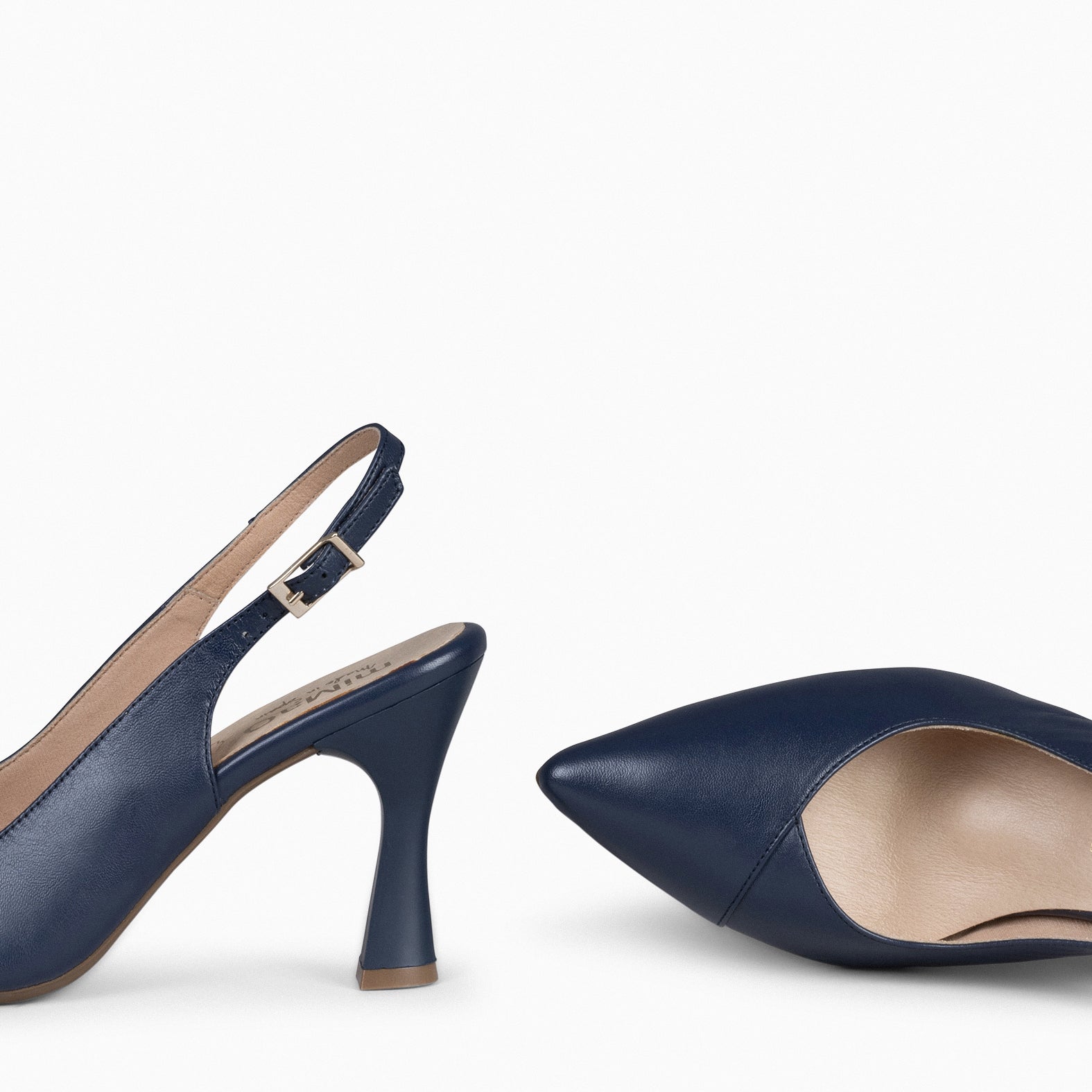 GLAM DESTALONADO - Zapatos de tacón destalonados de napa TINTA - miMaO ®
