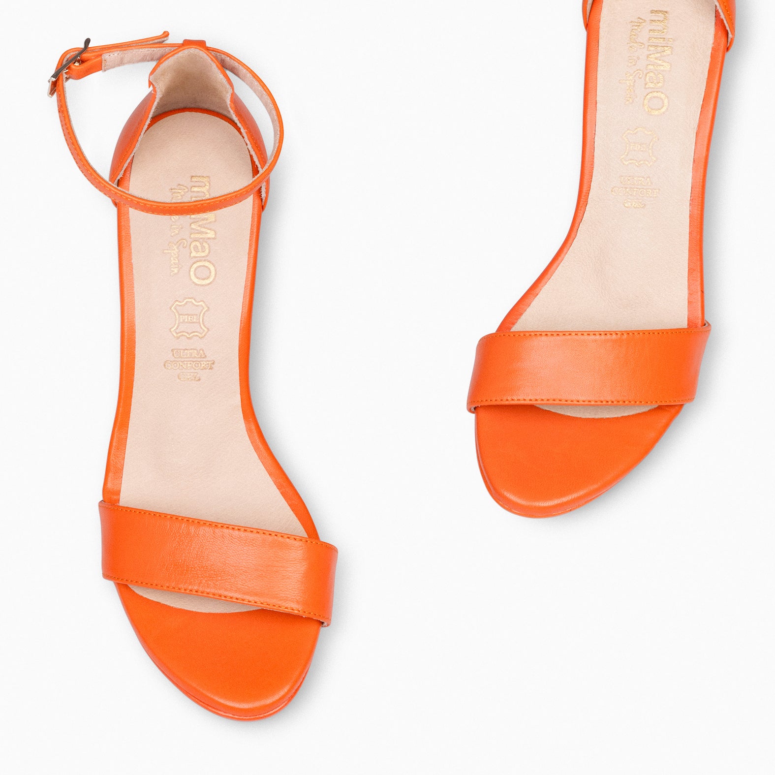 PARTY - ORANGE HIGH-HEELED PLATFORM SANDALS