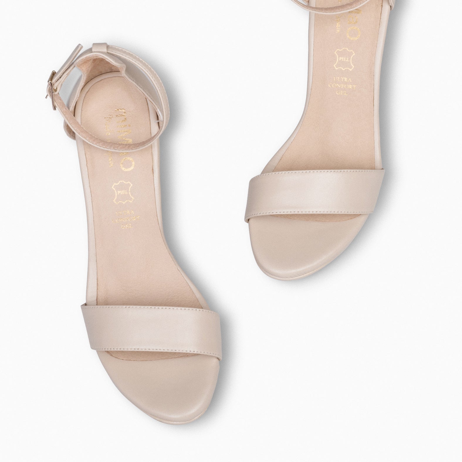 FIESTA - Sandalias de tacón alto y plataforma ALMOND - miMaO ®