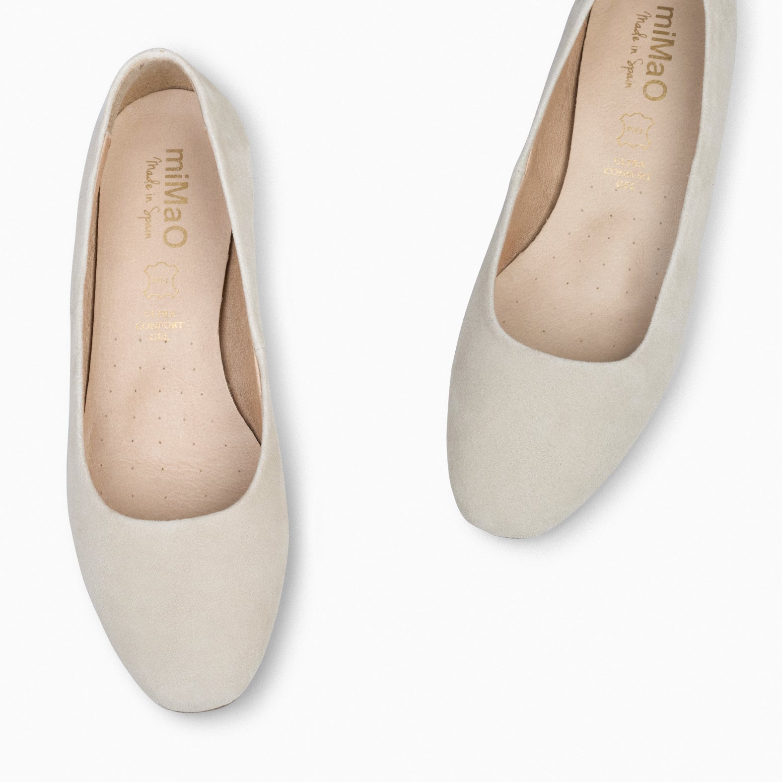 URBAN XS - Zapatos de tacón bajo de ante HUESO - miMaO ®