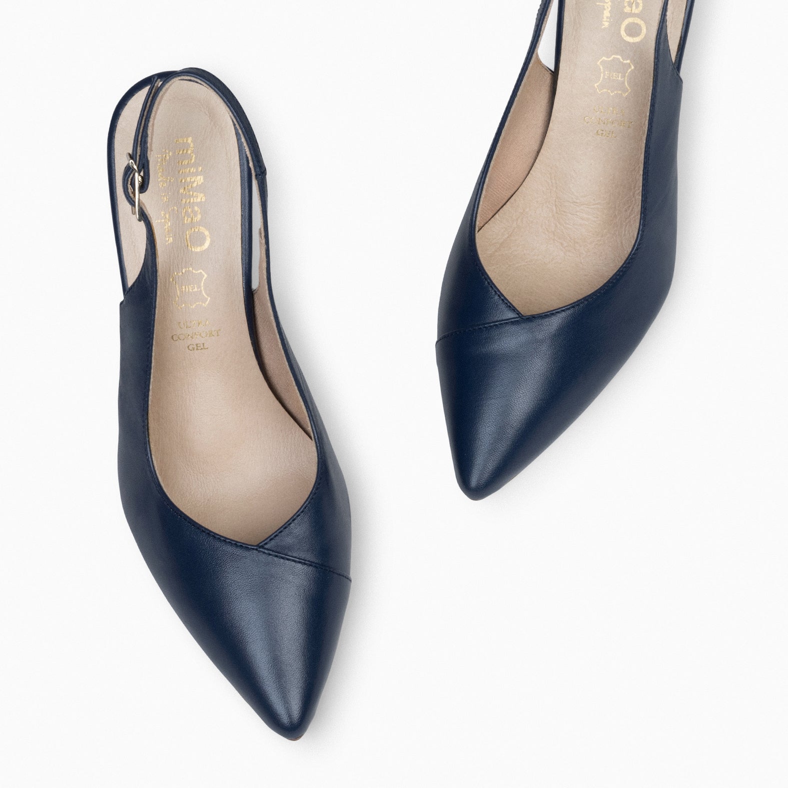GLAM DESTALONADO - Zapatos de tacón destalonados de napa TINTA - miMaO ®
