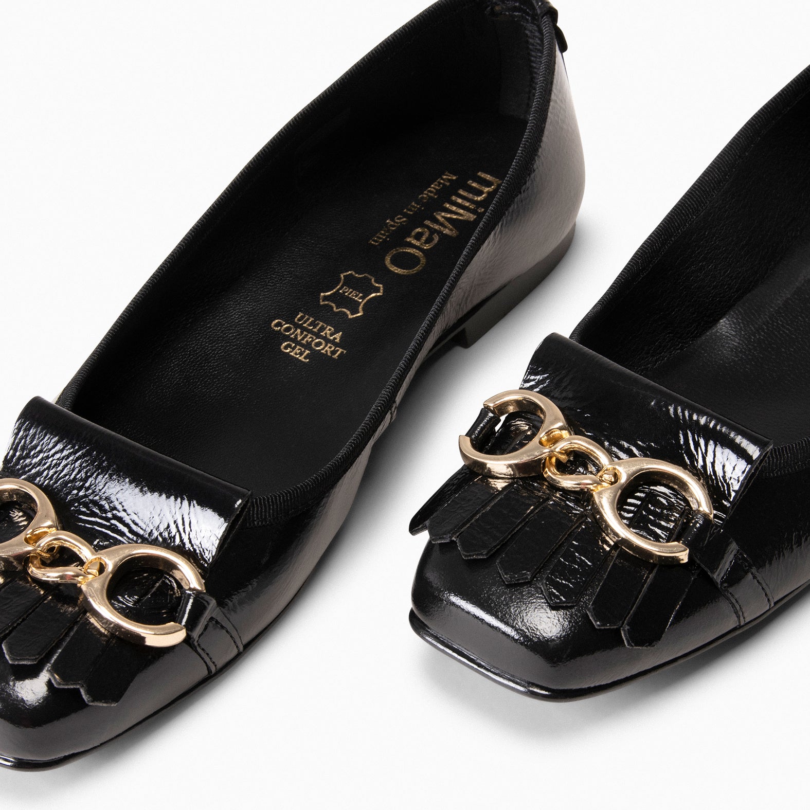 ZOY - Manoletina con puntera cuadrada NEGRO - miMaO ®