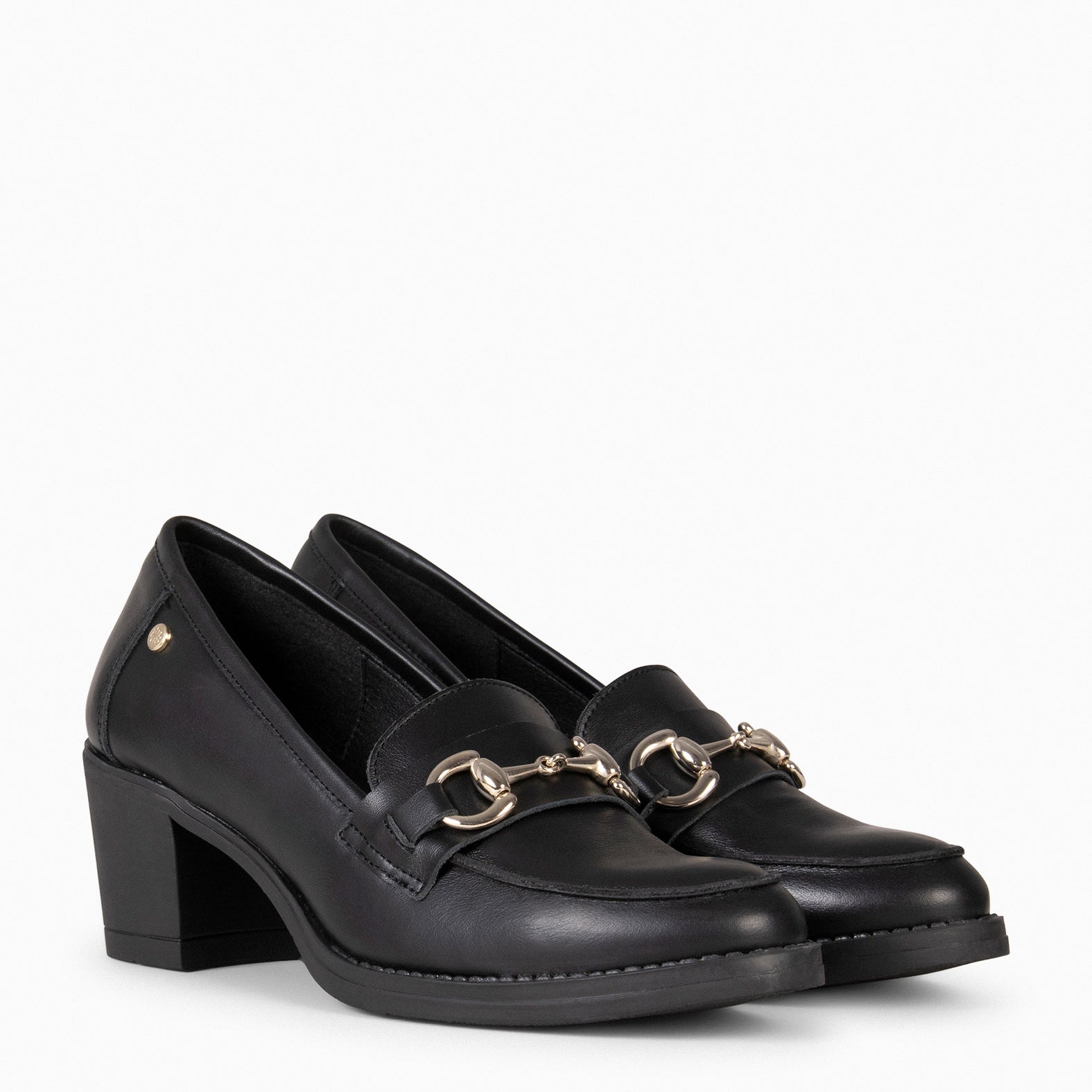 FABIOLA - Mocasines con tacón de napa NEGRO - miMaO ®