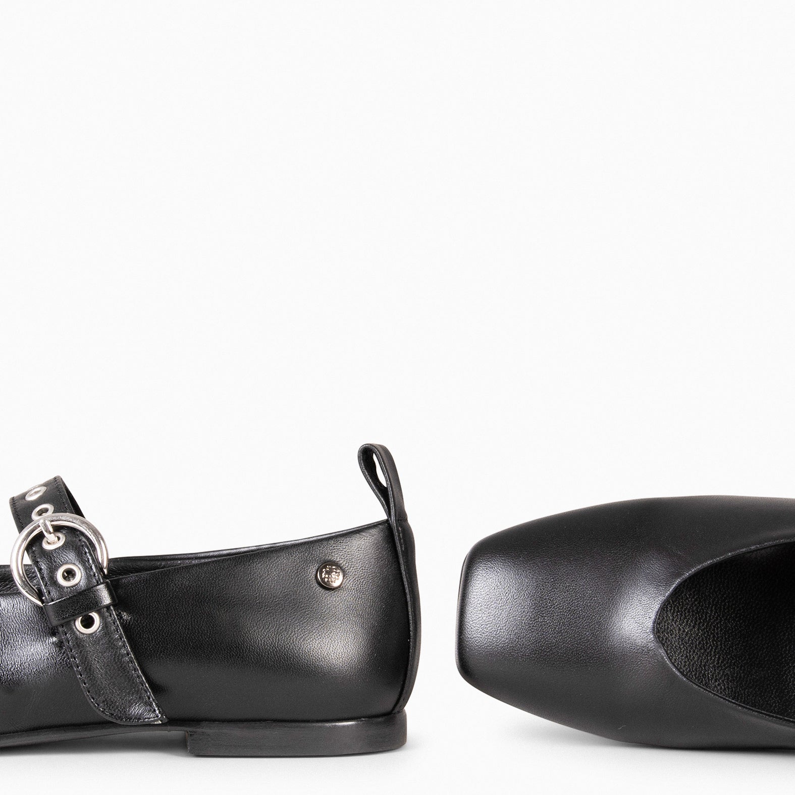 ARUNA – Merceditas con puntera cuadrada en NEGRO - miMaO ®