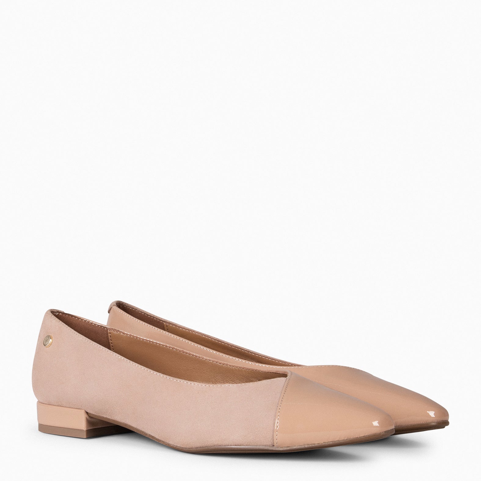 KATE – NUDE Low Heel Ballerinas