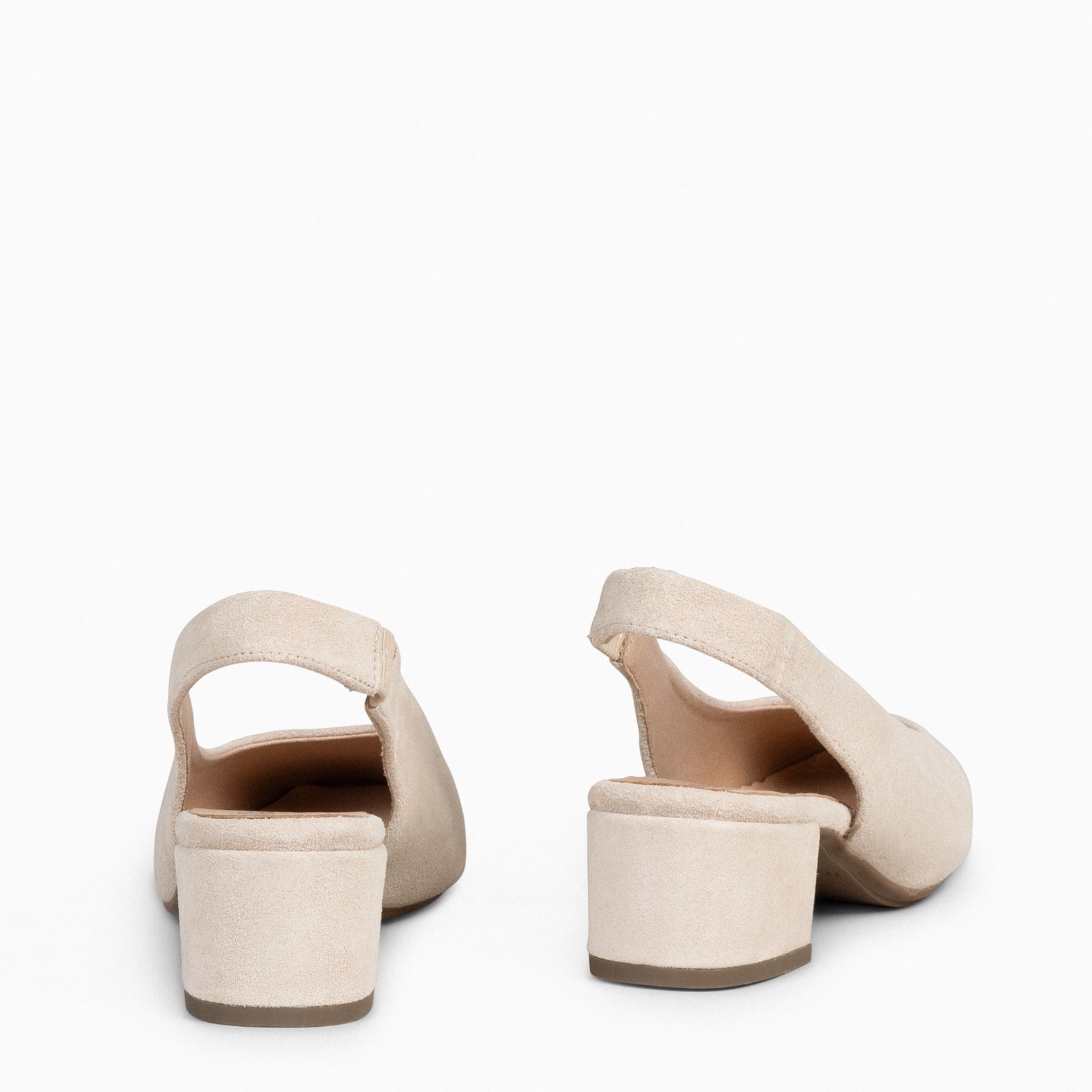 URBAN LADY – Zapatos de Tacón Destalonados BEIGE - miMaO ®