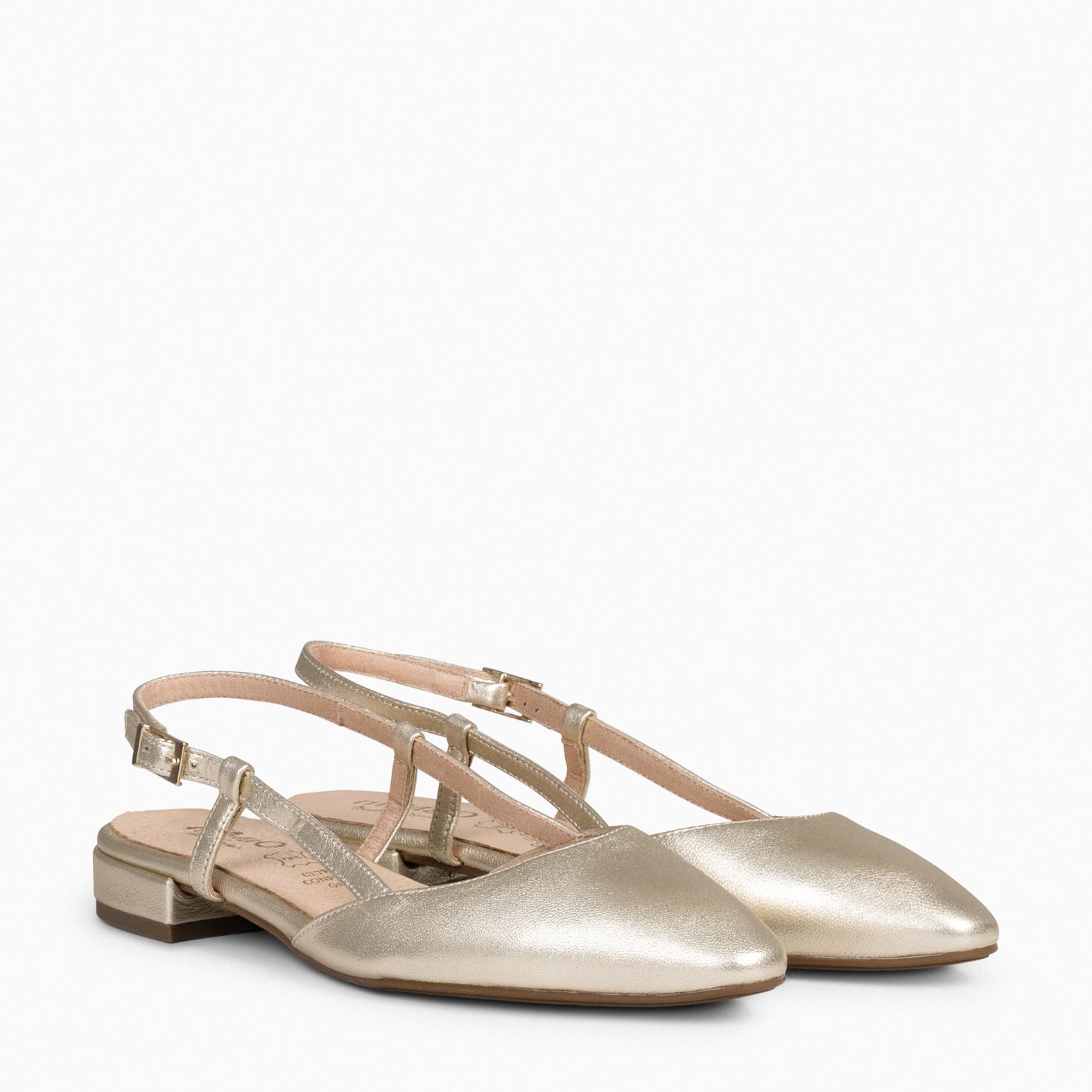 BRUNCH – Zapatos Planos Destalonados PLATINO - miMaO ®