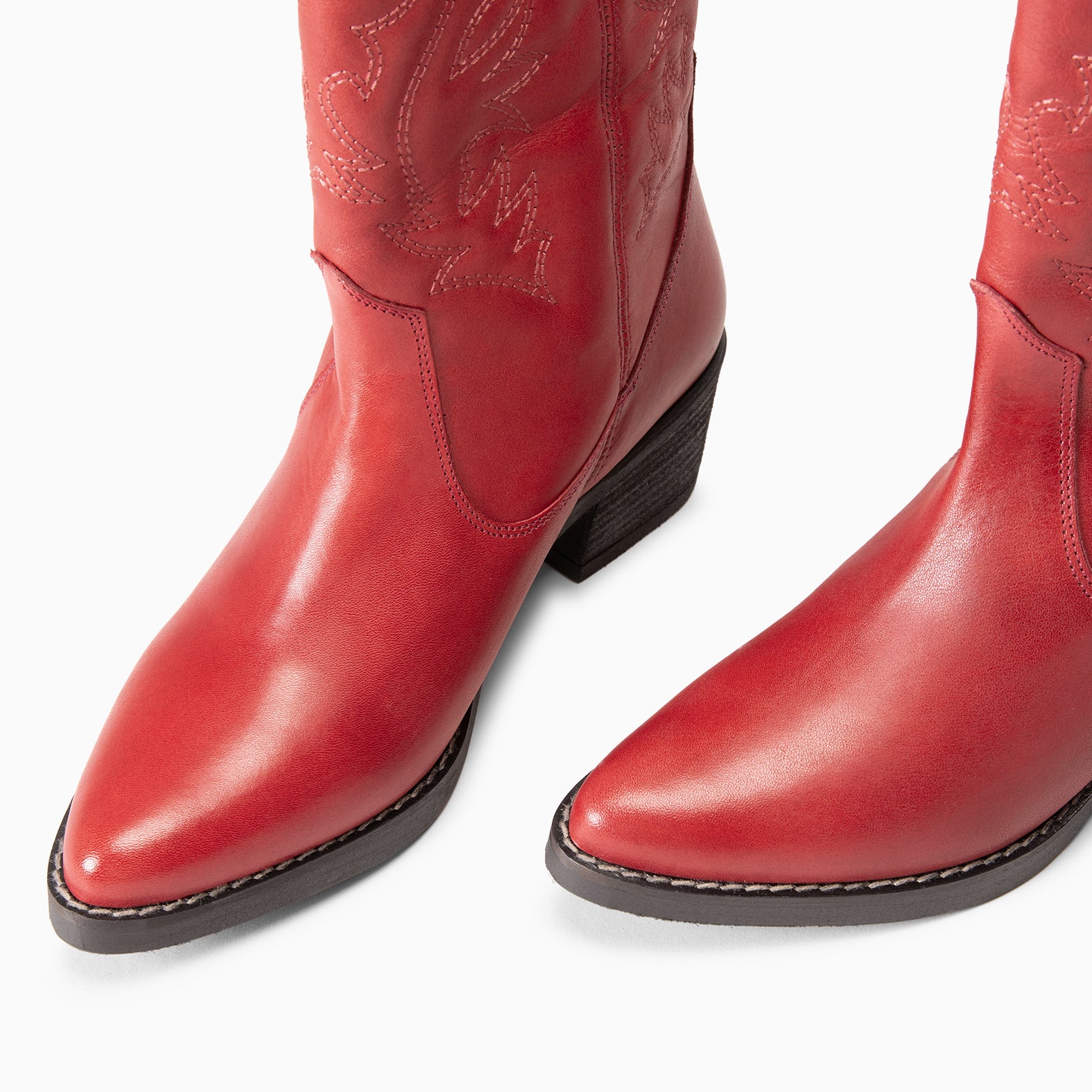 UTAH - Bottes Cowboy brodées BORDEAUX