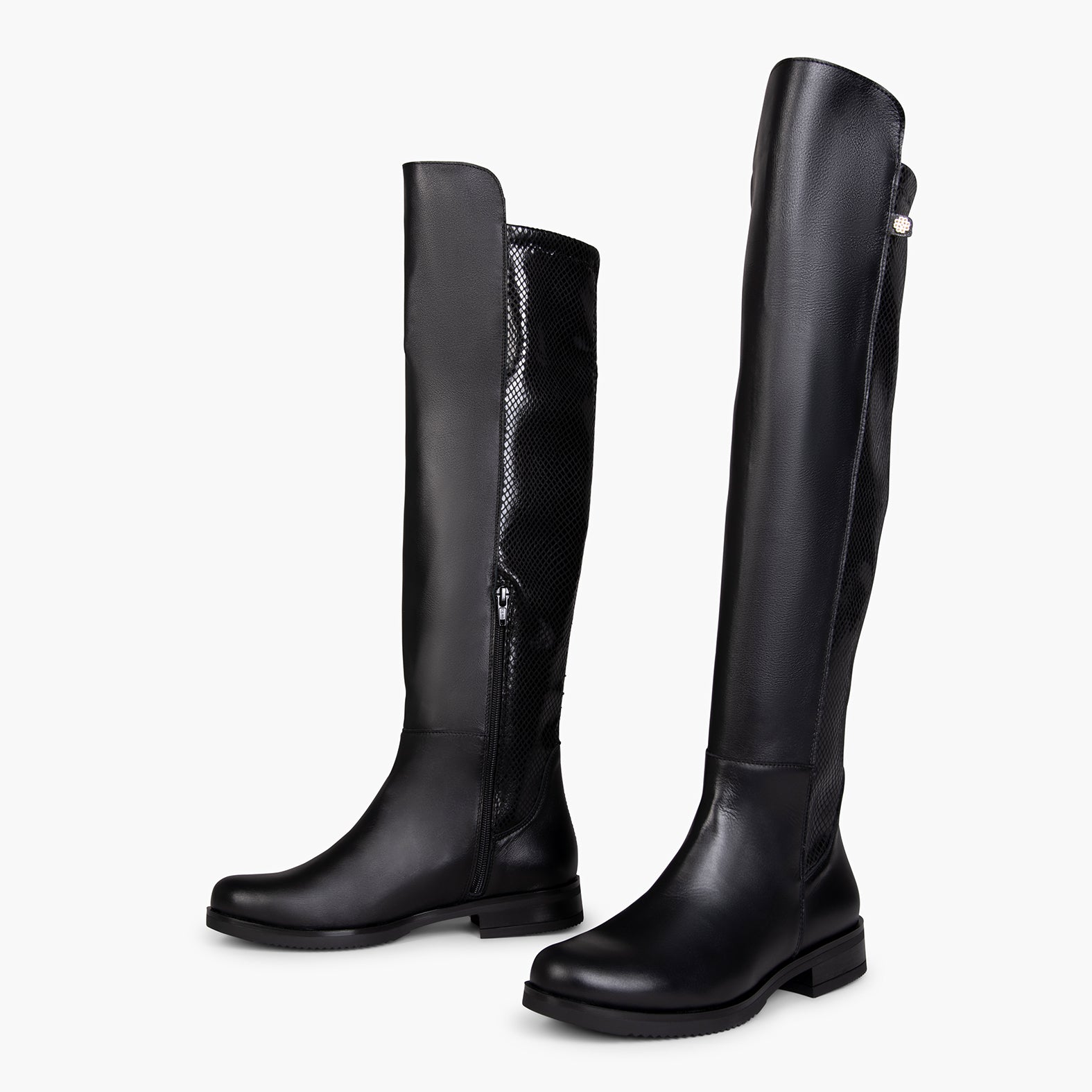 LIA - Bota alta de piel SERPIENTE - miMaO ®