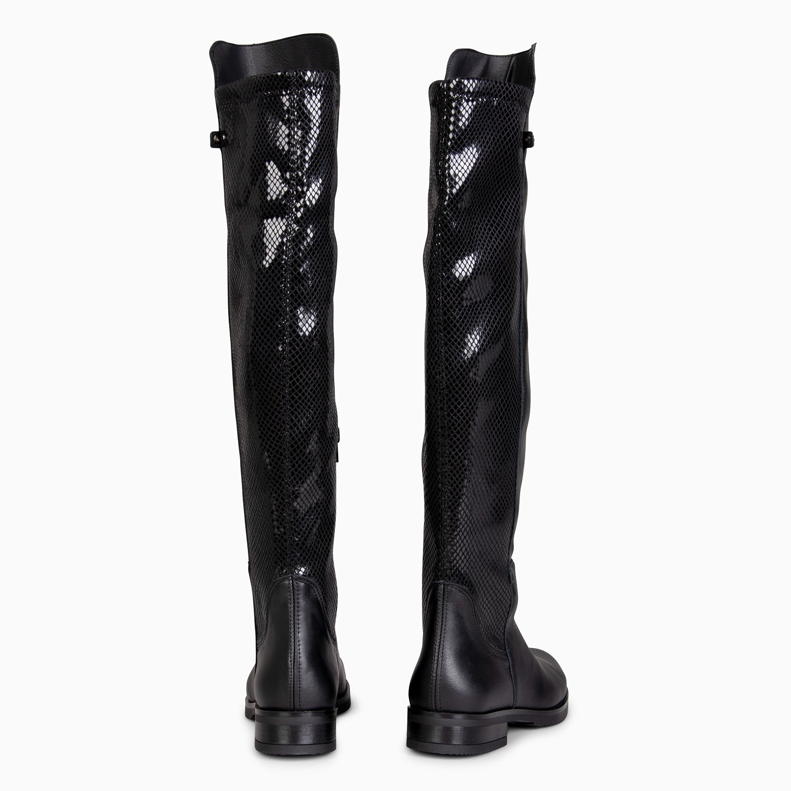 LIA - Bota alta de piel SERPIENTE - miMaO ®