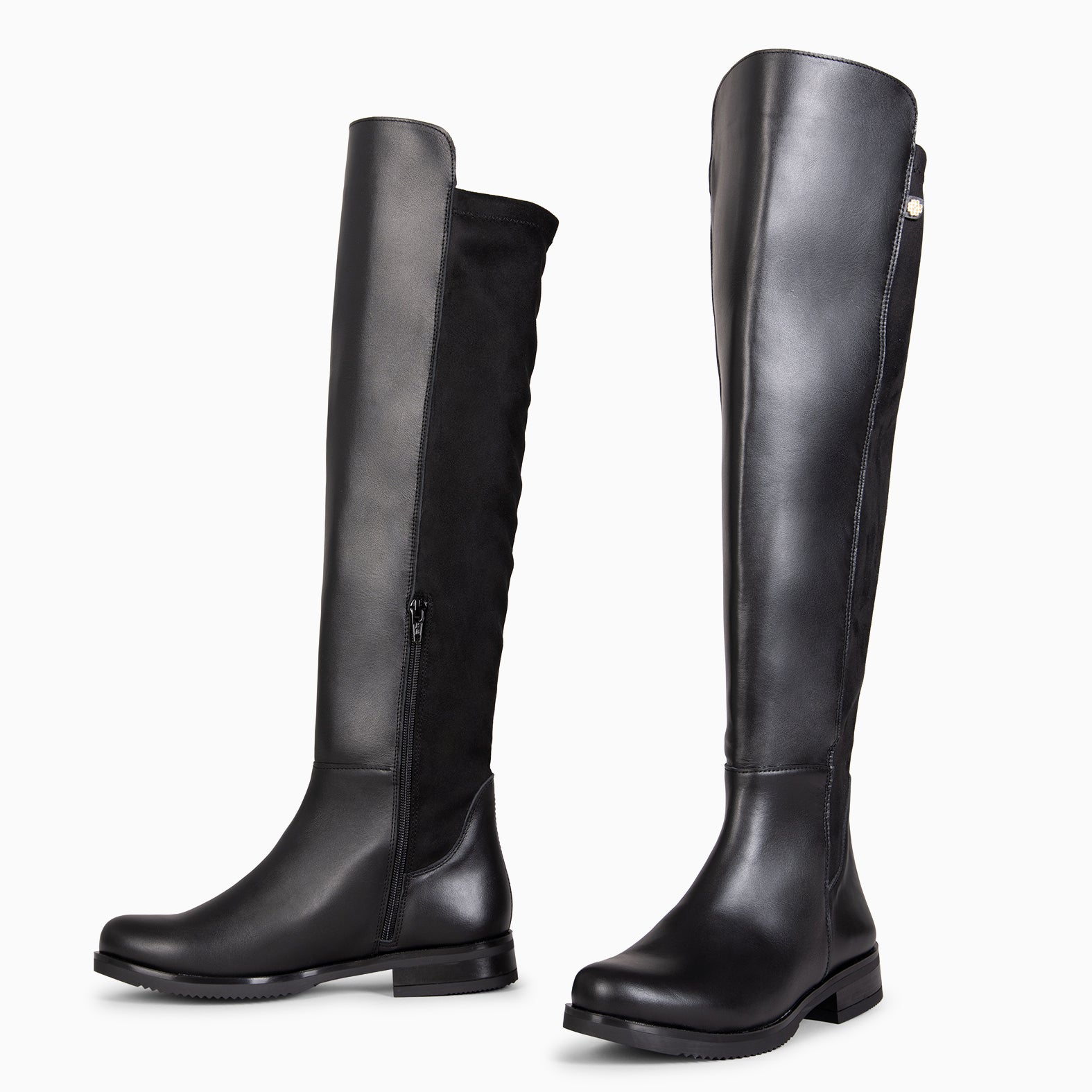 LIA - Bota alta de piel NEGRO - miMaO ®