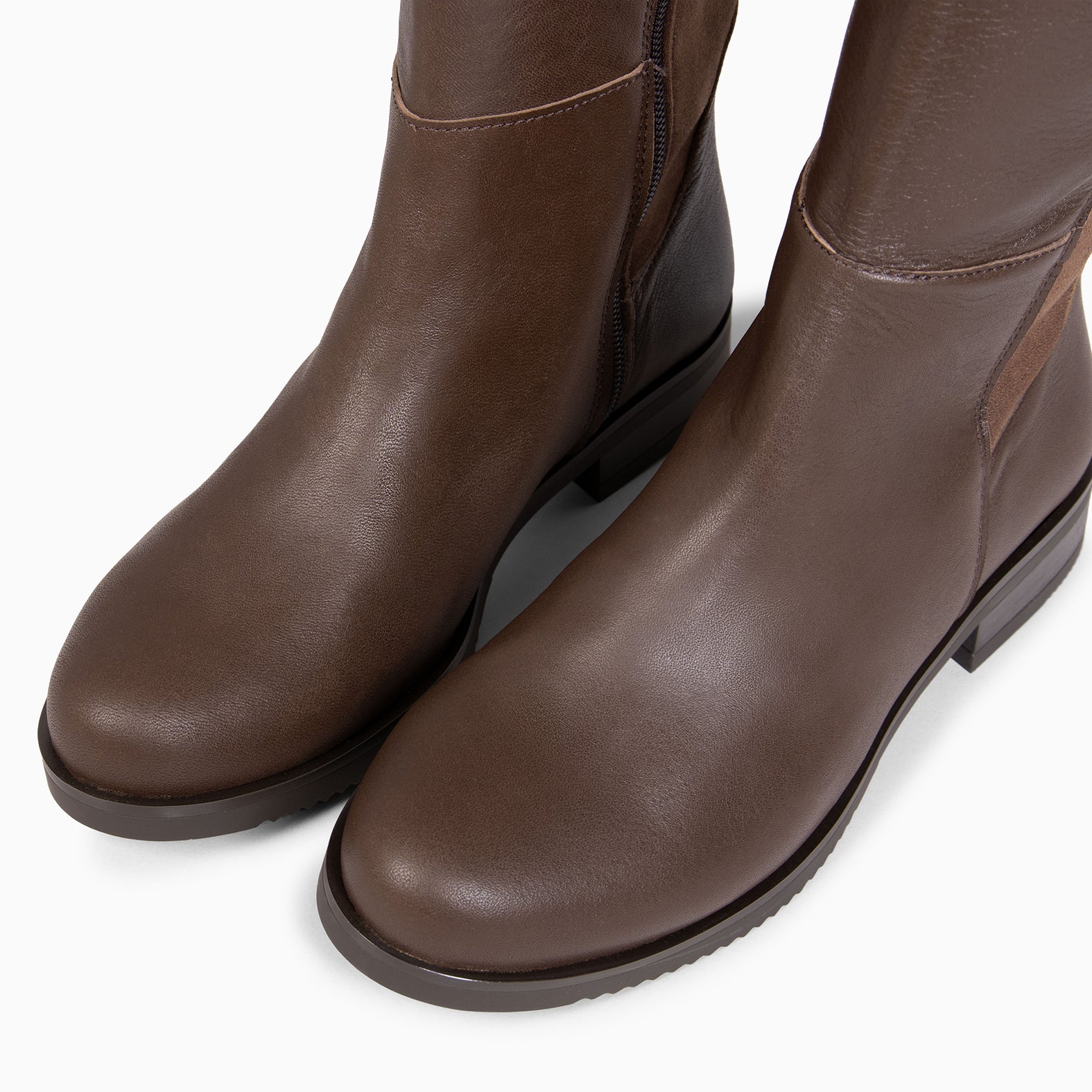 LIA - Bota alta de piel MARRON - miMaO ®